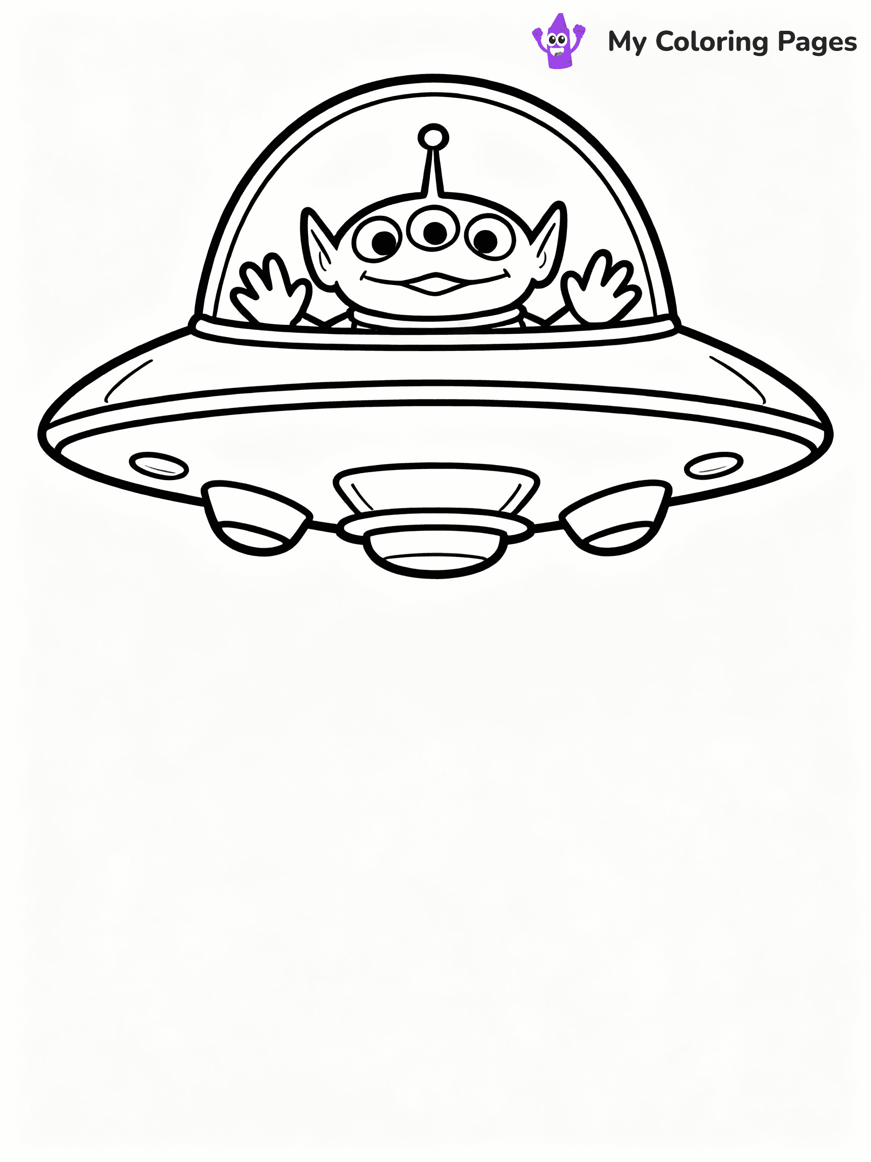 ⚠️ CRITICAL REQUIREMENT - ABSOLUTE BLACK AND WHITE ONLY ⚠️
This MUST be a BLACK AND WHITE line drawing ONLY. NO COLORS whatsoever.
- ONLY pure black lines (#000000) on pure white background (#FFFFFF)
- ABSOLUTELY NO colors, NO shading, NO gradients, NO grayscale
- If there are ANY colors in the output, the image is REJECTED
- This is a COLORING PAGE - meant to be COLORED IN by children
- The output must be UNCOLORED line art ready for coloring
⚠️ SUBJECT TO DRAW: Aliens from Toy Story in Toy Story animation style, wide eyes, hovering in UFO, three fingers visible
(REMEMBER: Output must be BLACK AND WHITE line art only, NOT colored!)
# COLORING PAGE: BLACK OUTLINES ONLY - WHITE BACKGROUND MANDATORY
Create a **coloring book page** using EXACTLY two values: black lines, white space.
## NON-NEGOTIABLE BINARY RULES
- **ONLY #000000 (black) and #FFFFFF (white)** - NO other values exist
- **EVERY PIXEL = BLACK OR WHITE** - no gray/shading/antialiasing
- **WHITE BACKGROUND MANDATORY** - entire canvas stays white
- **ALL SHAPES HOLLOW** - everything is empty outlines waiting to be colored
- **FORBIDDEN:** fills, shading, gradients, patterns, textures, colors
- **NO SOLID REGIONS** - if it's not a thin line, it's wrong
## Universal Line Standards
- Black outlines ONLY - thin, uniform weight
- Every shape completely empty inside
- Closed contours suitable for coloring
- Simple flat illustration - zero depth/3D/realism
- **Style:** Whimsical Doodle Art Alley - rounded, friendly outlines (unless specified)
## Everything = Outline Only
- Characters/animals: hollow shapes
- Objects/clothing: empty contours
- Backgrounds/scenery: line work only
- Natural elements: outlined forms
- Dark/night areas: don't exist (use outlined symbols)
- Textures/patterns: convert to simple lines
## The Test
Can a child color EVERY white space with crayons? If any area is pre-filled/shaded/gray or colored in, it FAILS. Every shape must be waiting to receive color.
**FINAL OUTPUT**: Binary coloring page. Black lines define shapes. White spaces ready for coloring. Nothing else exists. No exceptions. Print-ready.
⚠️ FINAL REMINDER: Draw the subject "Aliens from Toy Story in Toy Story animation style, wide eyes, hovering in UFO, three fingers visible" as BLACK AND WHITE line art. Zero colors in output.
