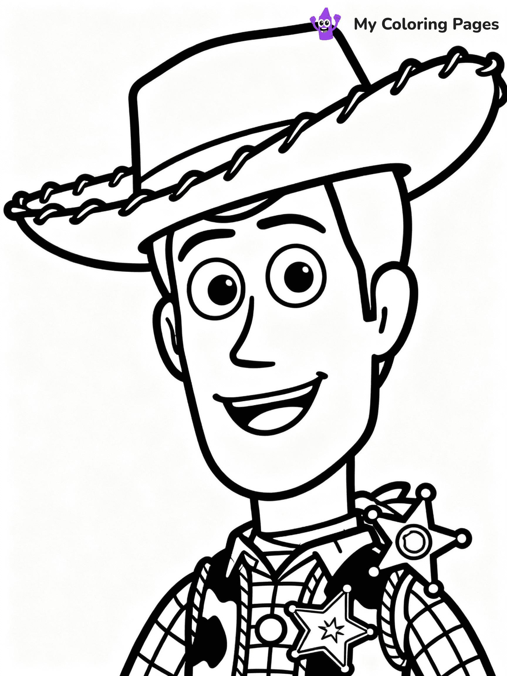 ⚠️ CRITICAL REQUIREMENT - ABSOLUTE BLACK AND WHITE ONLY ⚠️
This MUST be a BLACK AND WHITE line drawing ONLY. NO COLORS whatsoever.
- ONLY pure black lines (#000000) on pure white background (#FFFFFF)
- ABSOLUTELY NO colors, NO shading, NO gradients, NO grayscale
- If there are ANY colors in the output, the image is REJECTED
- This is a COLORING PAGE - meant to be COLORED IN by children
- The output must be UNCOLORED line art ready for coloring
⚠️ SUBJECT TO DRAW: Woody from Toy Story in Toy Story animation style, tipping hat, smiling face, sheriff badge shining
(REMEMBER: Output must be BLACK AND WHITE line art only, NOT colored!)
# COLORING PAGE: BLACK OUTLINES ONLY - WHITE BACKGROUND MANDATORY
Create a **coloring book page** using EXACTLY two values: black lines, white space.
## NON-NEGOTIABLE BINARY RULES
- **ONLY #000000 (black) and #FFFFFF (white)** - NO other values exist
- **EVERY PIXEL = BLACK OR WHITE** - no gray/shading/antialiasing
- **WHITE BACKGROUND MANDATORY** - entire canvas stays white
- **ALL SHAPES HOLLOW** - everything is empty outlines waiting to be colored
- **FORBIDDEN:** fills, shading, gradients, patterns, textures, colors
- **NO SOLID REGIONS** - if it's not a thin line, it's wrong
## Universal Line Standards
- Black outlines ONLY - thin, uniform weight
- Every shape completely empty inside
- Closed contours suitable for coloring
- Simple flat illustration - zero depth/3D/realism
- **Style:** Whimsical Doodle Art Alley - rounded, friendly outlines (unless specified)
## Everything = Outline Only
- Characters/animals: hollow shapes
- Objects/clothing: empty contours
- Backgrounds/scenery: line work only
- Natural elements: outlined forms
- Dark/night areas: don't exist (use outlined symbols)
- Textures/patterns: convert to simple lines
## The Test
Can a child color EVERY white space with crayons? If any area is pre-filled/shaded/gray or colored in, it FAILS. Every shape must be waiting to receive color.
**FINAL OUTPUT**: Binary coloring page. Black lines define shapes. White spaces ready for coloring. Nothing else exists. No exceptions. Print-ready.
⚠️ FINAL REMINDER: Draw the subject "Woody from Toy Story in Toy Story animation style, tipping hat, smiling face, sheriff badge shining" as BLACK AND WHITE line art. Zero colors in output.