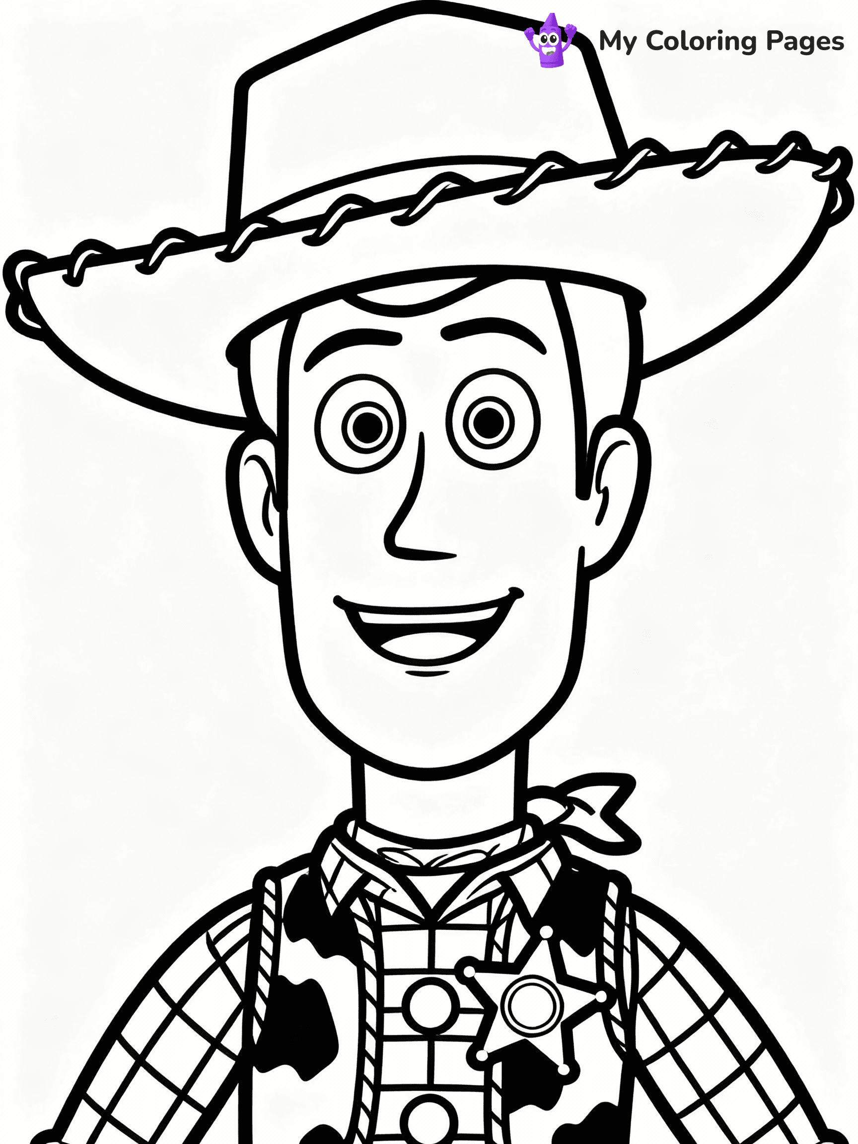 ⚠️ CRITICAL REQUIREMENT - ABSOLUTE BLACK AND WHITE ONLY ⚠️
This MUST be a BLACK AND WHITE line drawing ONLY. NO COLORS whatsoever.
- ONLY pure black lines (#000000) on pure white background (#FFFFFF)
- ABSOLUTELY NO colors, NO shading, NO gradients, NO grayscale
- If there are ANY colors in the output, the image is REJECTED
- This is a COLORING PAGE - meant to be COLORED IN by children
- The output must be UNCOLORED line art ready for coloring
⚠️ SUBJECT TO DRAW: Woody from Toy Story in Toy Story animation style, tipping hat, smiling face, sheriff badge shining
(REMEMBER: Output must be BLACK AND WHITE line art only, NOT colored!)
# COLORING PAGE: BLACK OUTLINES ONLY - WHITE BACKGROUND MANDATORY
Create a **coloring book page** using EXACTLY two values: black lines, white space.
## NON-NEGOTIABLE BINARY RULES
- **ONLY #000000 (black) and #FFFFFF (white)** - NO other values exist
- **EVERY PIXEL = BLACK OR WHITE** - no gray/shading/antialiasing
- **WHITE BACKGROUND MANDATORY** - entire canvas stays white
- **ALL SHAPES HOLLOW** - everything is empty outlines waiting to be colored
- **FORBIDDEN:** fills, shading, gradients, patterns, textures, colors
- **NO SOLID REGIONS** - if it's not a thin line, it's wrong
## Universal Line Standards
- Black outlines ONLY - thin, uniform weight
- Every shape completely empty inside
- Closed contours suitable for coloring
- Simple flat illustration - zero depth/3D/realism
- **Style:** Whimsical Doodle Art Alley - rounded, friendly outlines (unless specified)
## Everything = Outline Only
- Characters/animals: hollow shapes
- Objects/clothing: empty contours
- Backgrounds/scenery: line work only
- Natural elements: outlined forms
- Dark/night areas: don't exist (use outlined symbols)
- Textures/patterns: convert to simple lines
## The Test
Can a child color EVERY white space with crayons? If any area is pre-filled/shaded/gray or colored in, it FAILS. Every shape must be waiting to receive color.
**FINAL OUTPUT**: Binary coloring page. Black lines define shapes. White spaces ready for coloring. Nothing else exists. No exceptions. Print-ready.
⚠️ FINAL REMINDER: Draw the subject "Woody from Toy Story in Toy Story animation style, tipping hat, smiling face, sheriff badge shining" as BLACK AND WHITE line art. Zero colors in output.