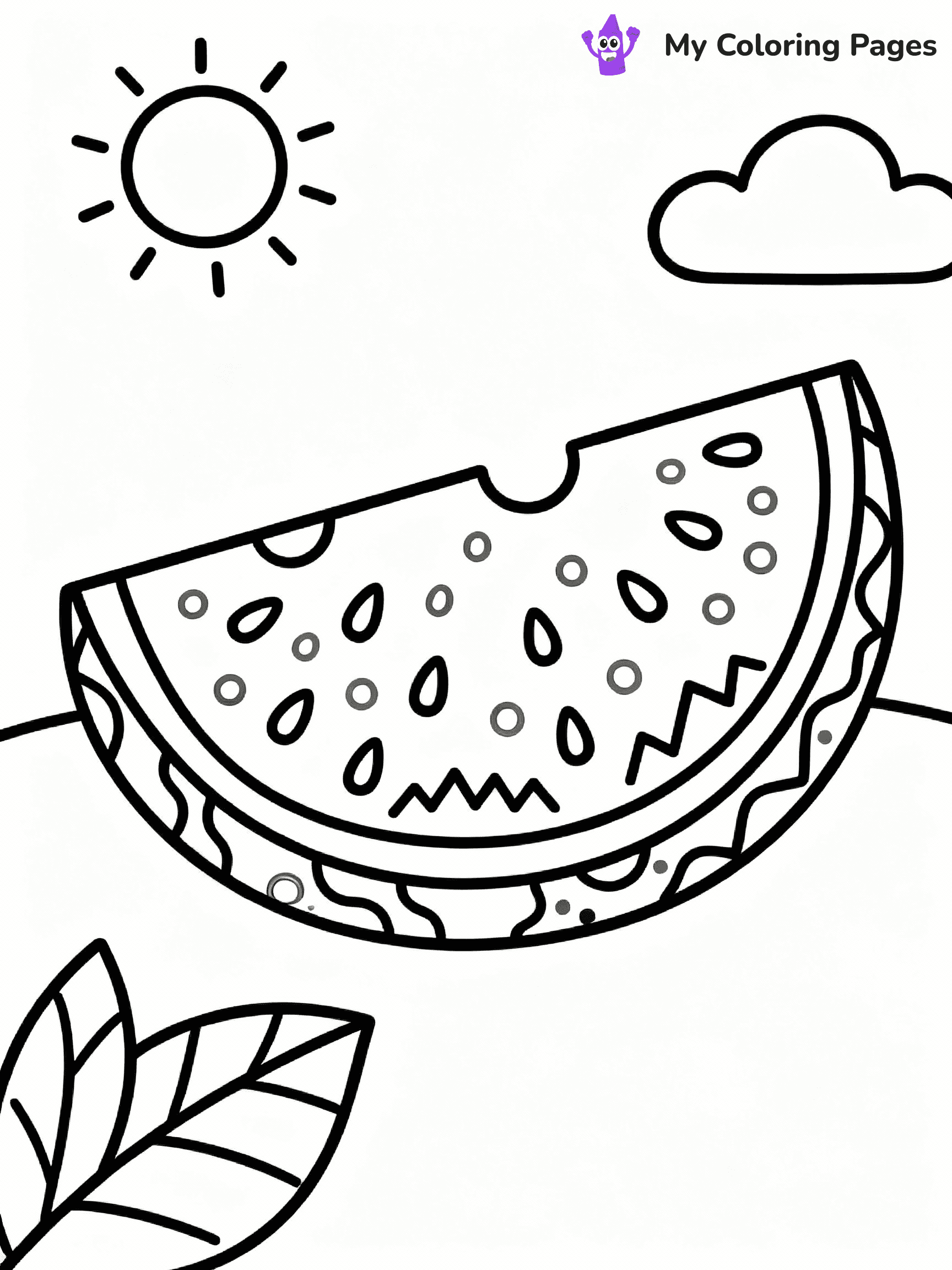 Watermelon Coloring Pages - 38