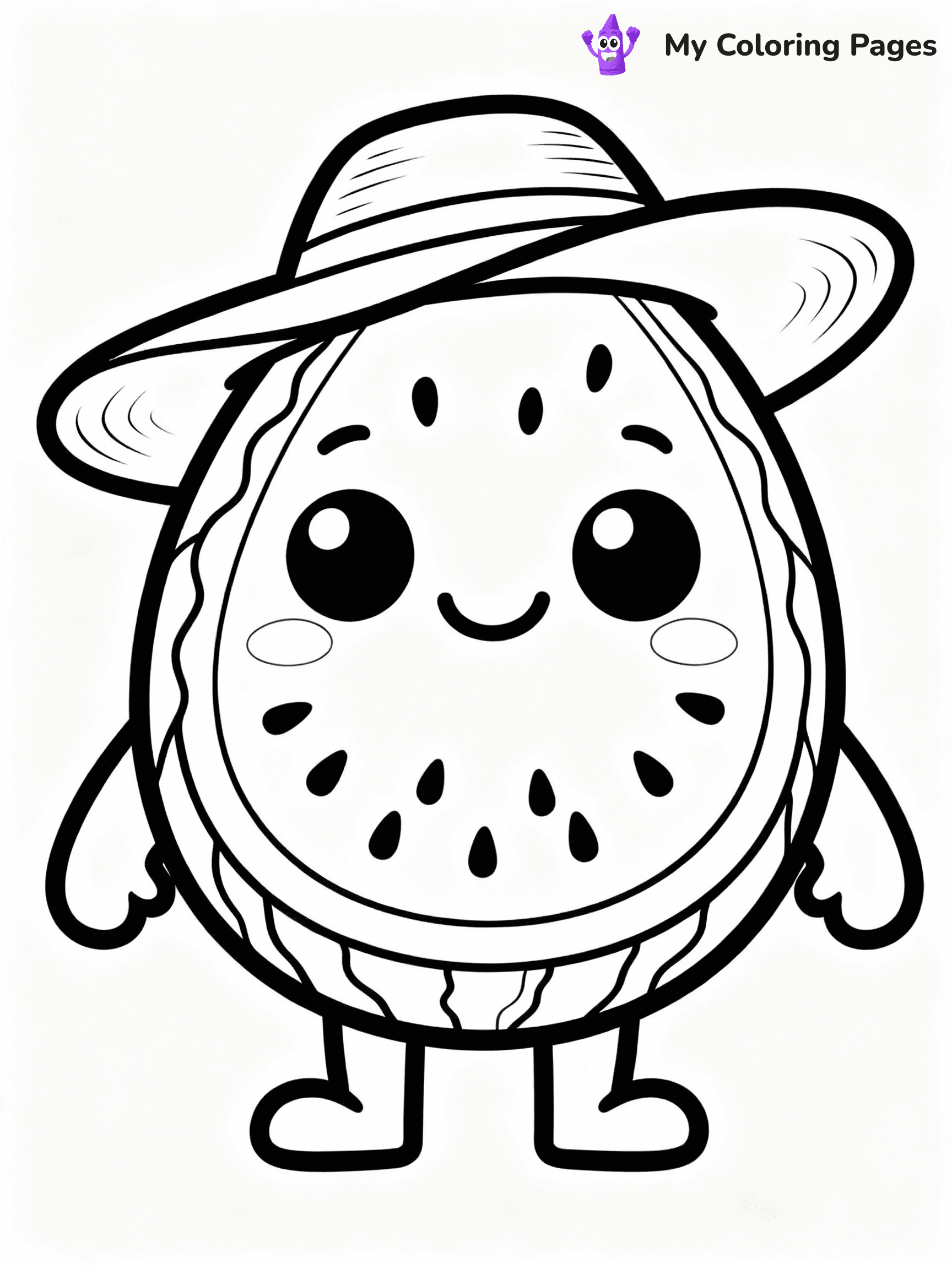 Watermelon Coloring Pages - 34