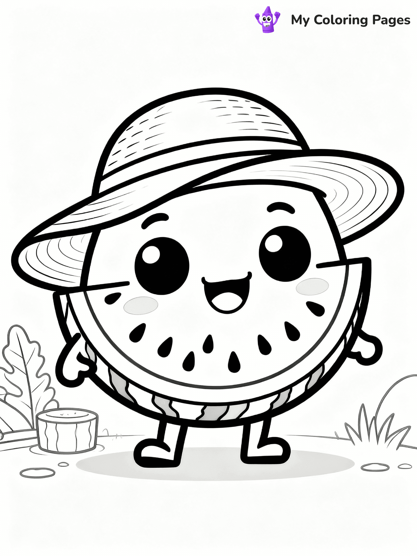 Watermelon Coloring Pages - 29