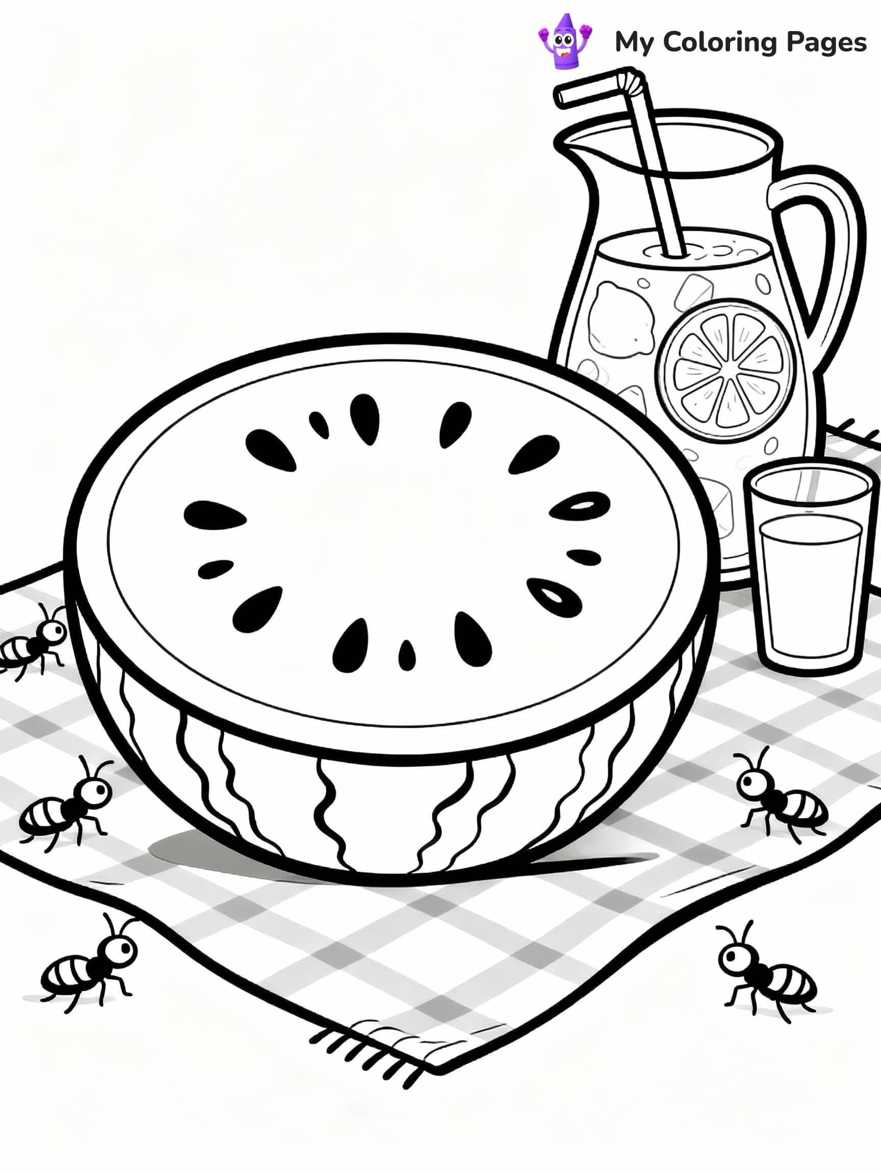 Watermelon Coloring Pages - 20