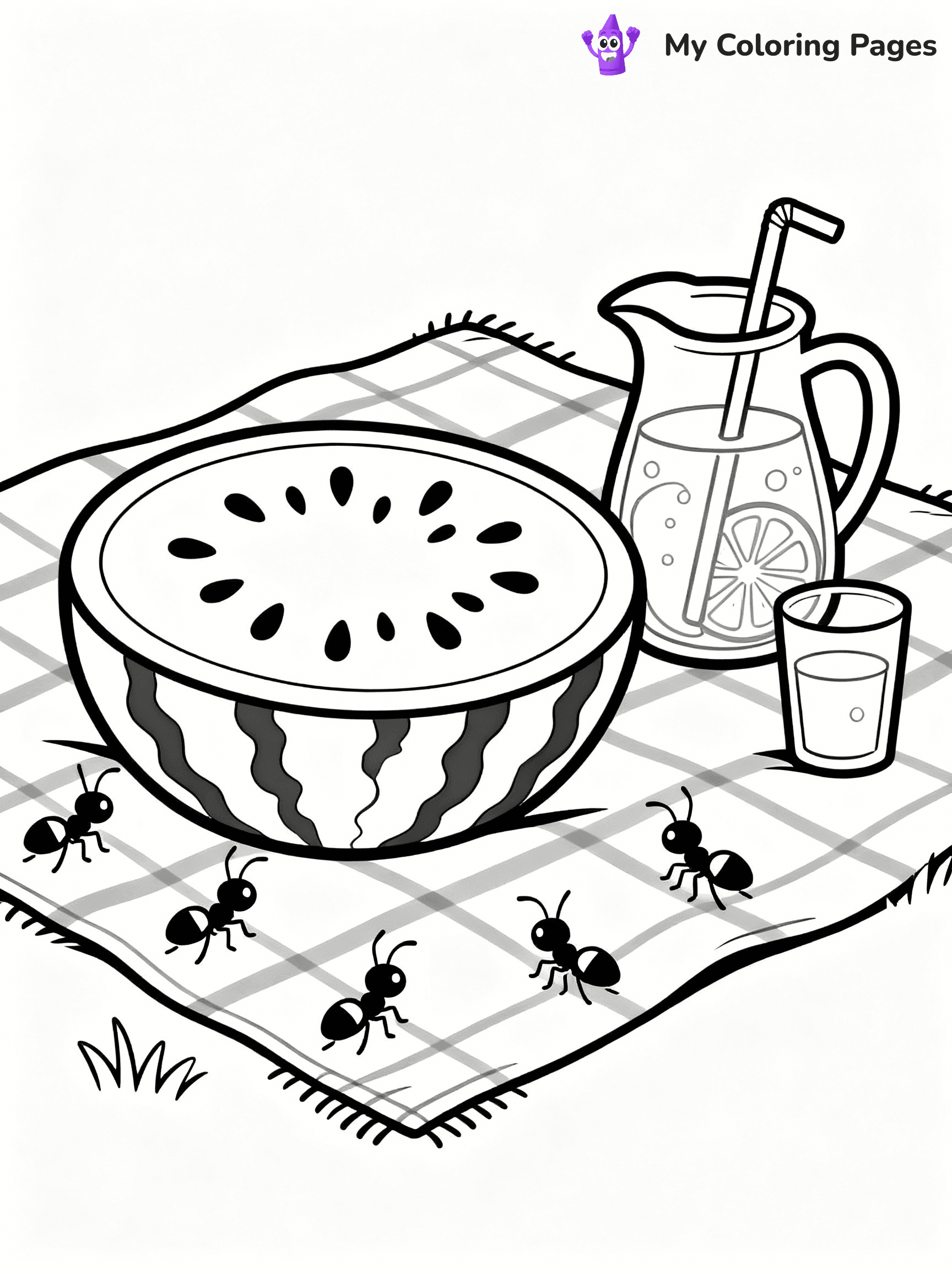 Watermelon Coloring Pages - 19