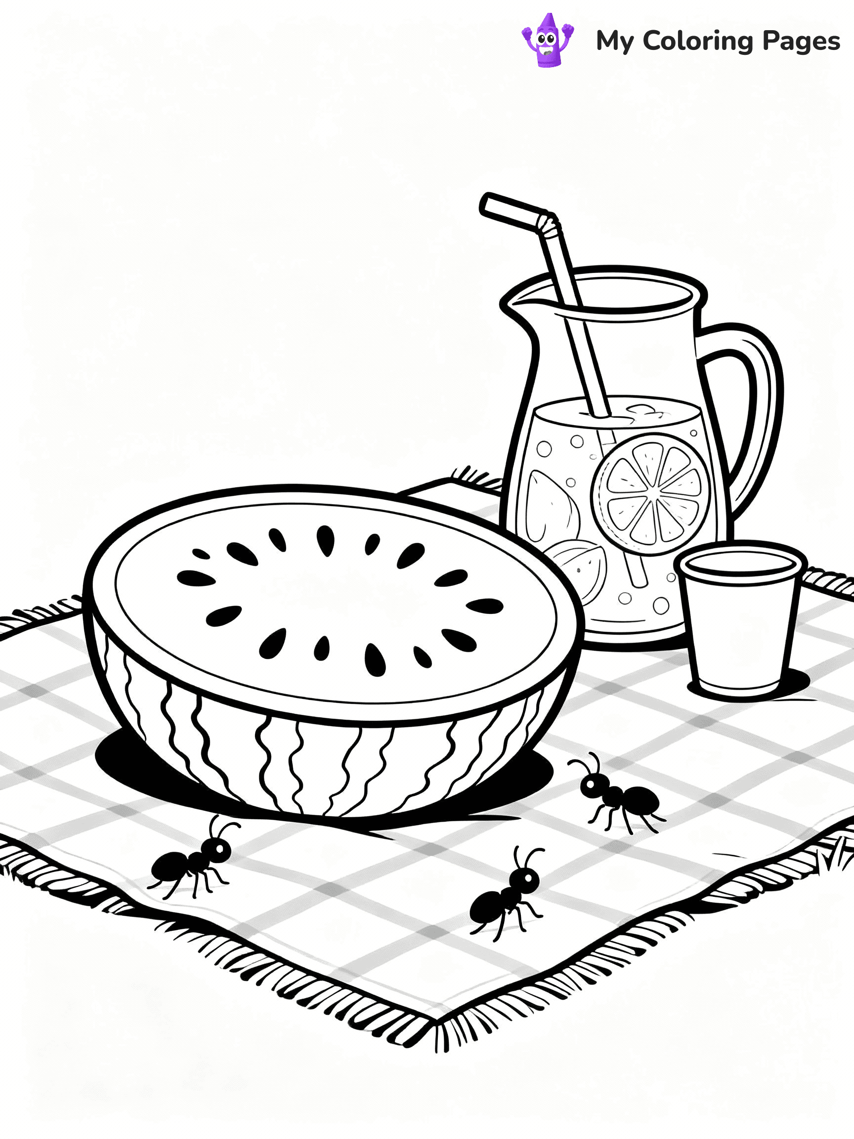 Watermelon Coloring Pages - 16