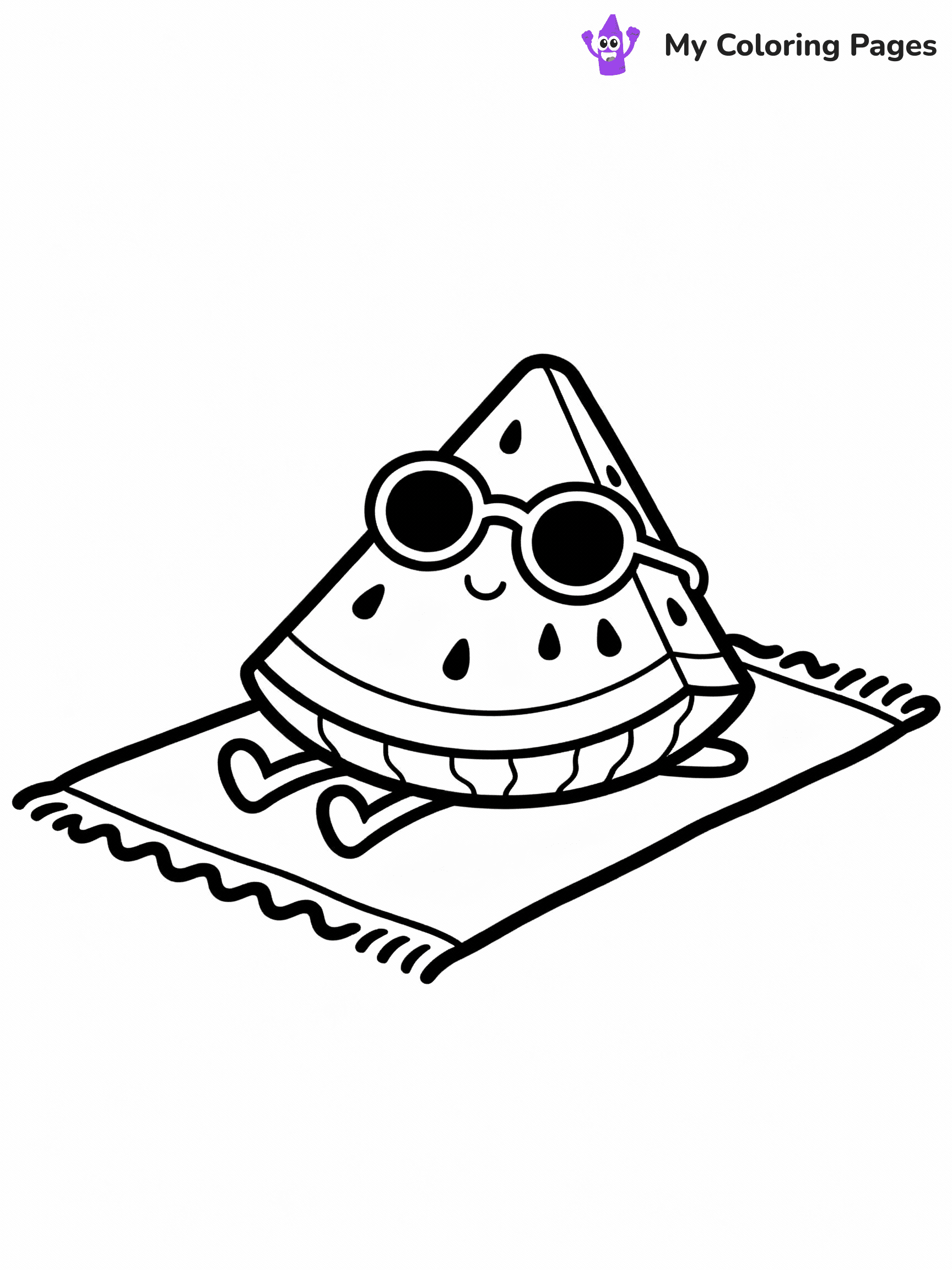 Watermelon Coloring Pages - 9