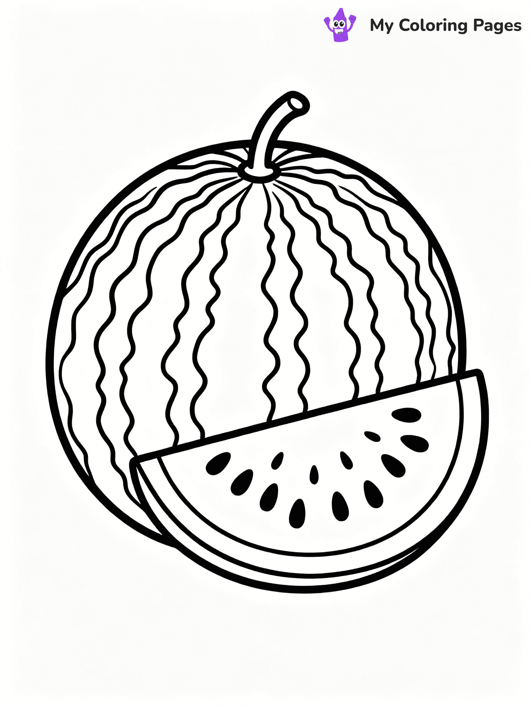 Watermelon Coloring Pages - 7