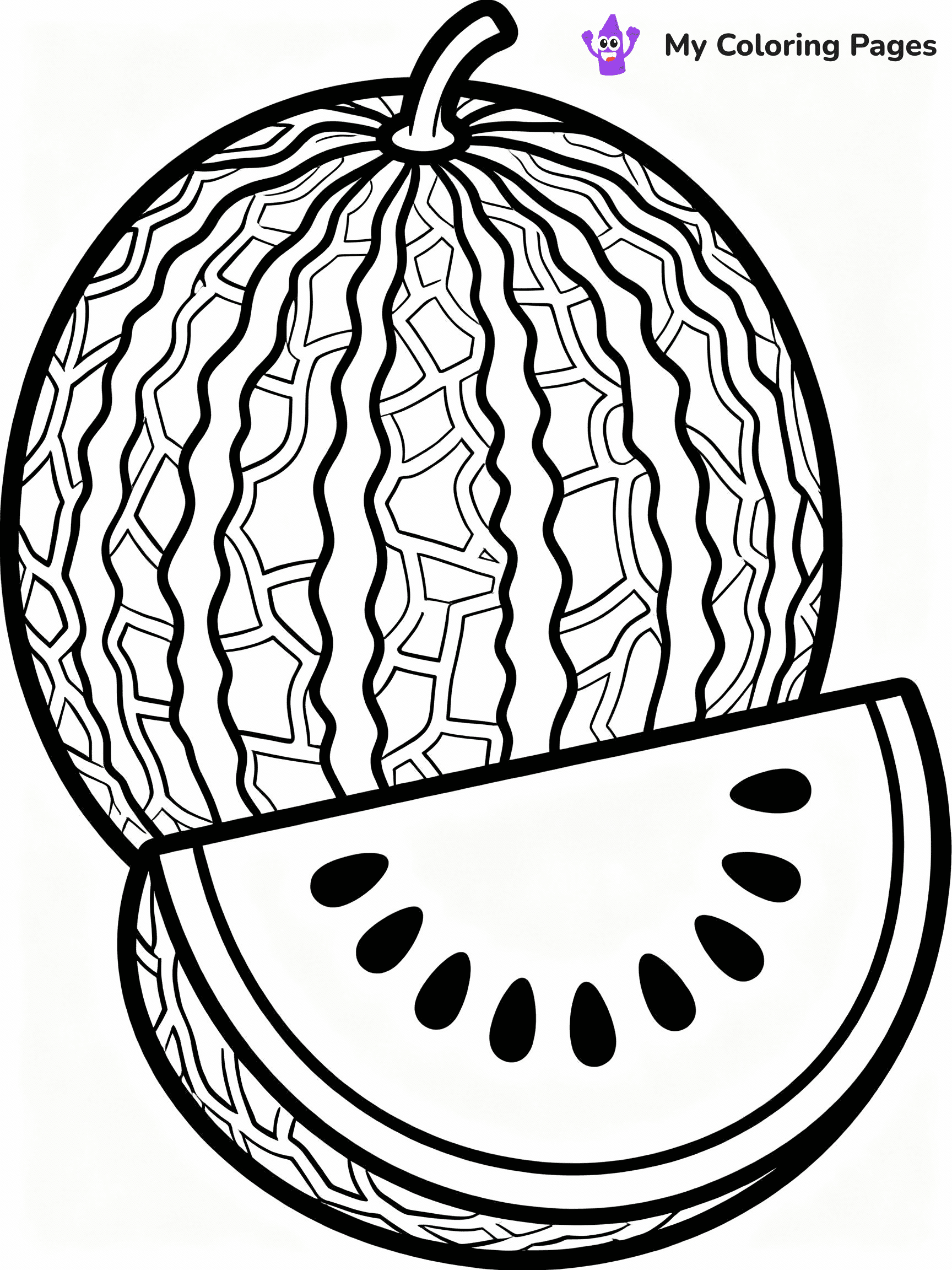 Watermelon Coloring Pages - 6