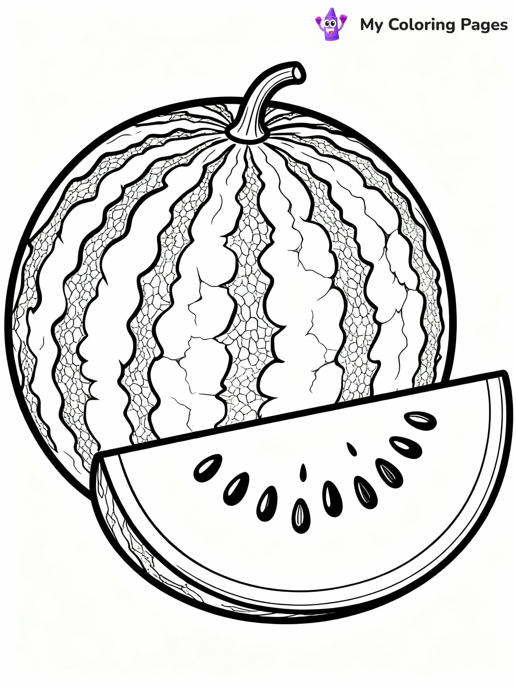Watermelon Coloring Pages - 3