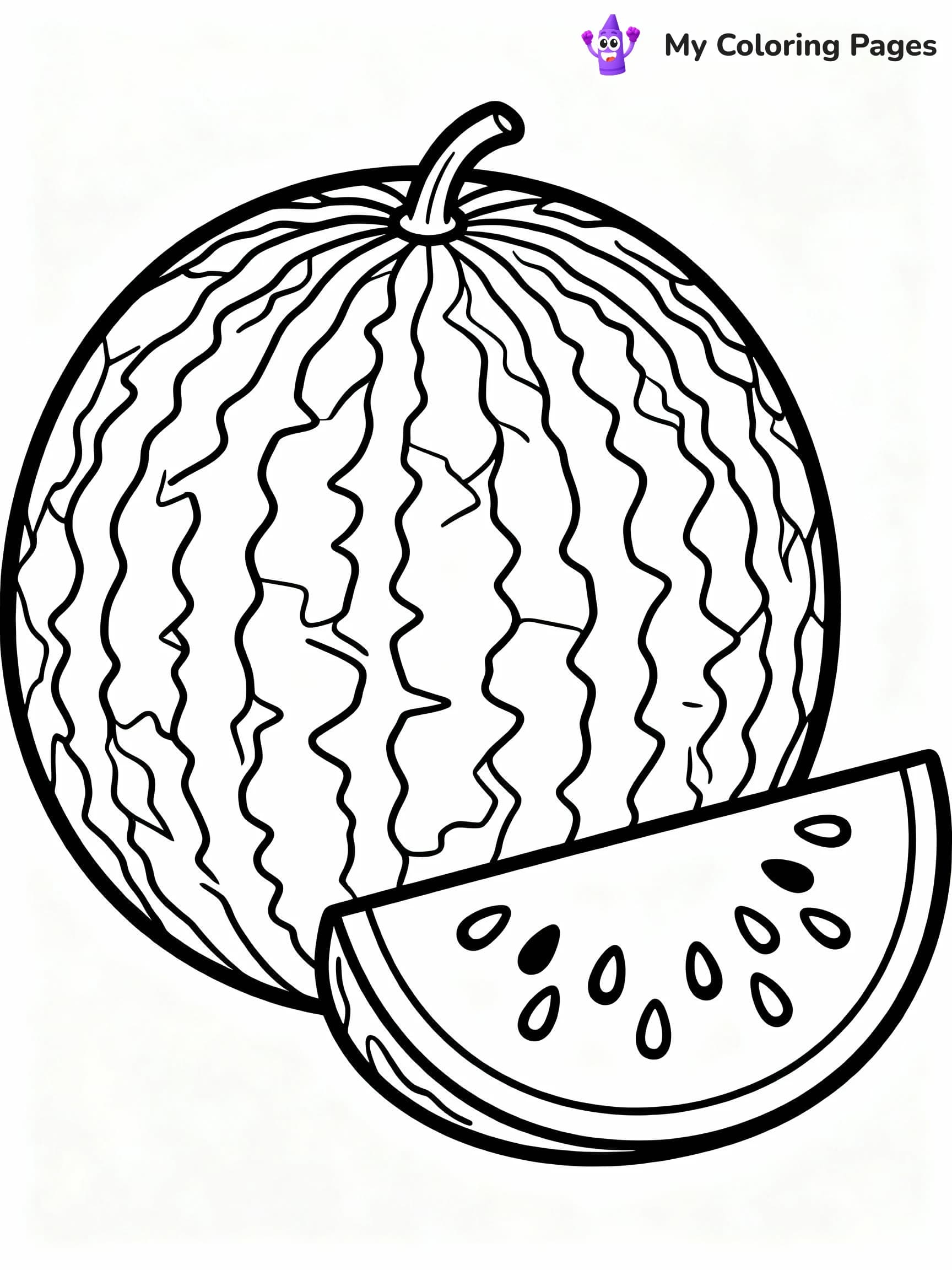 Watermelon Coloring Pages - 2