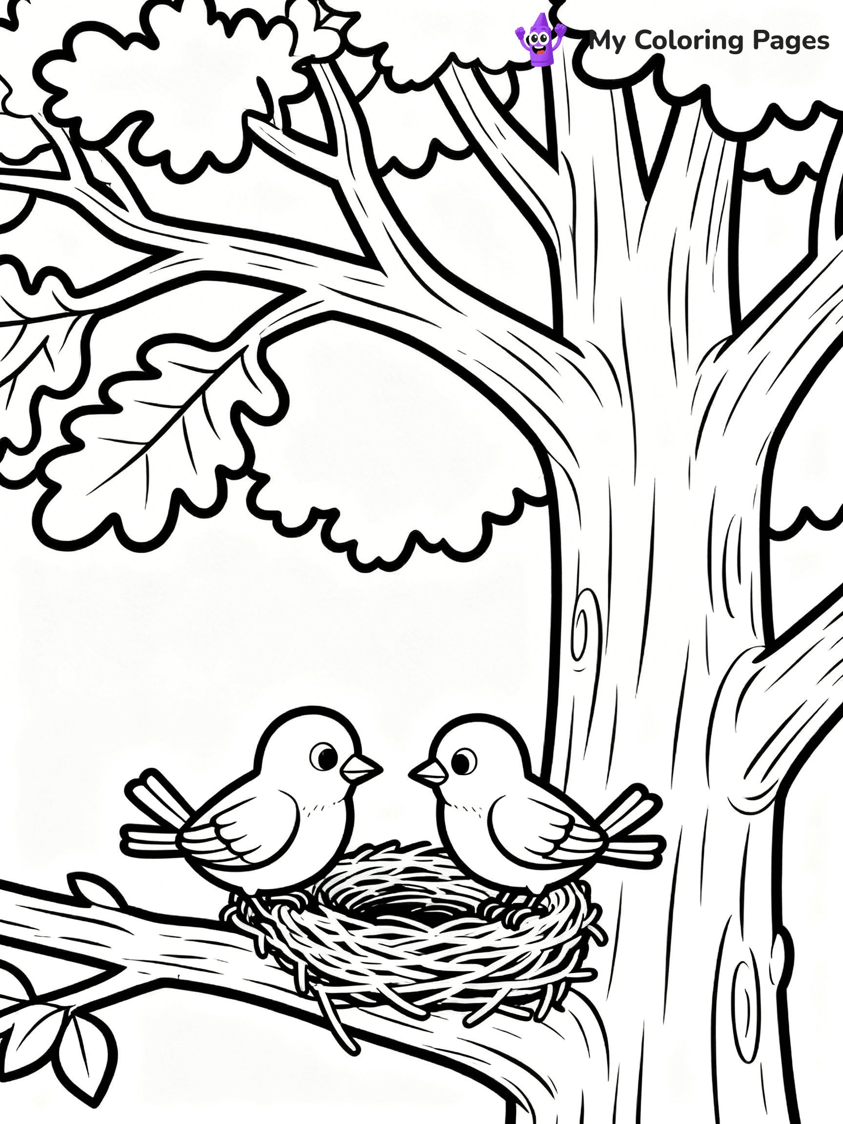 Oak Tree Coloring Pages - 24