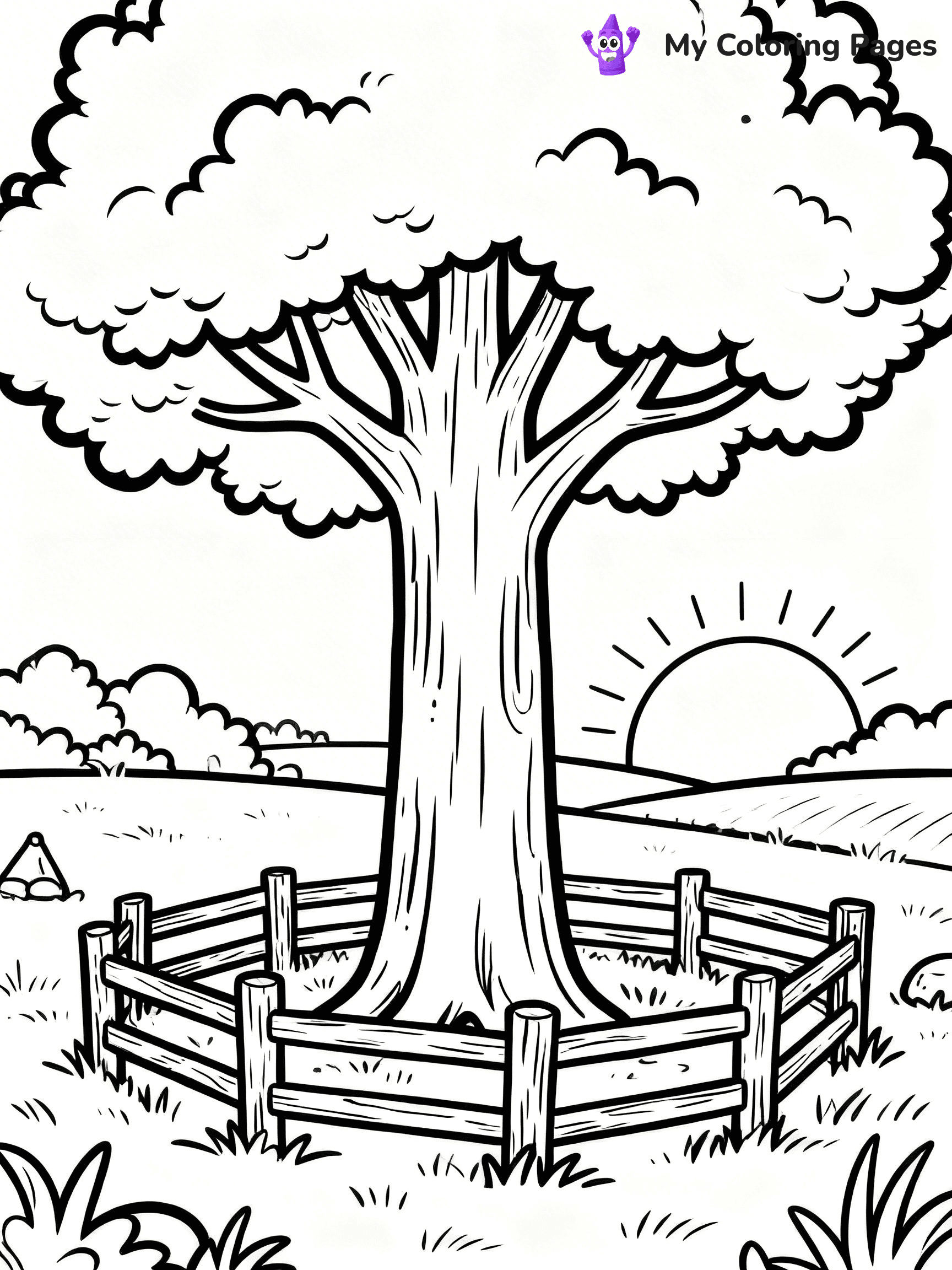 Oak Tree Coloring Pages - 21