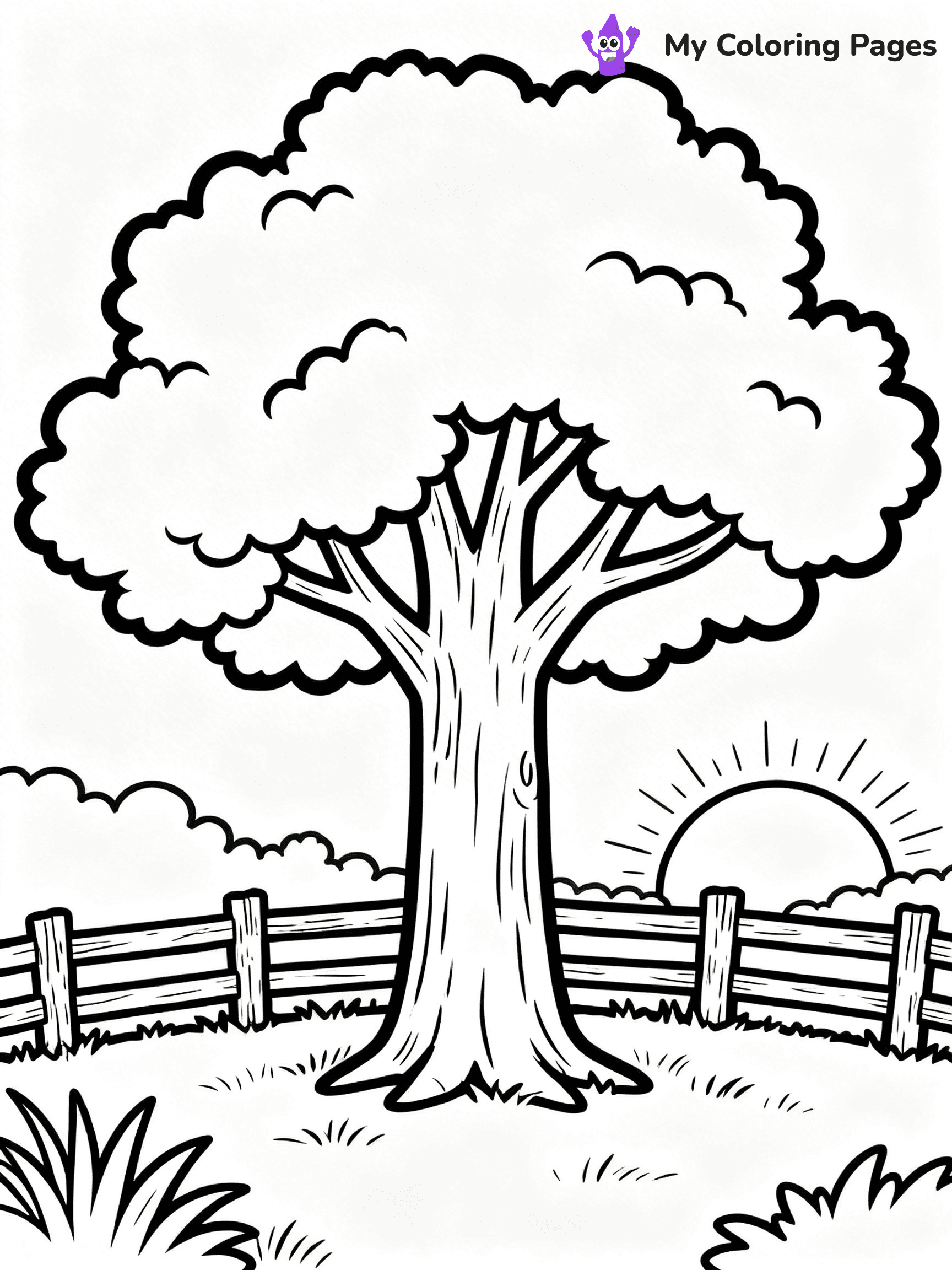 Oak Tree Coloring Pages - 20