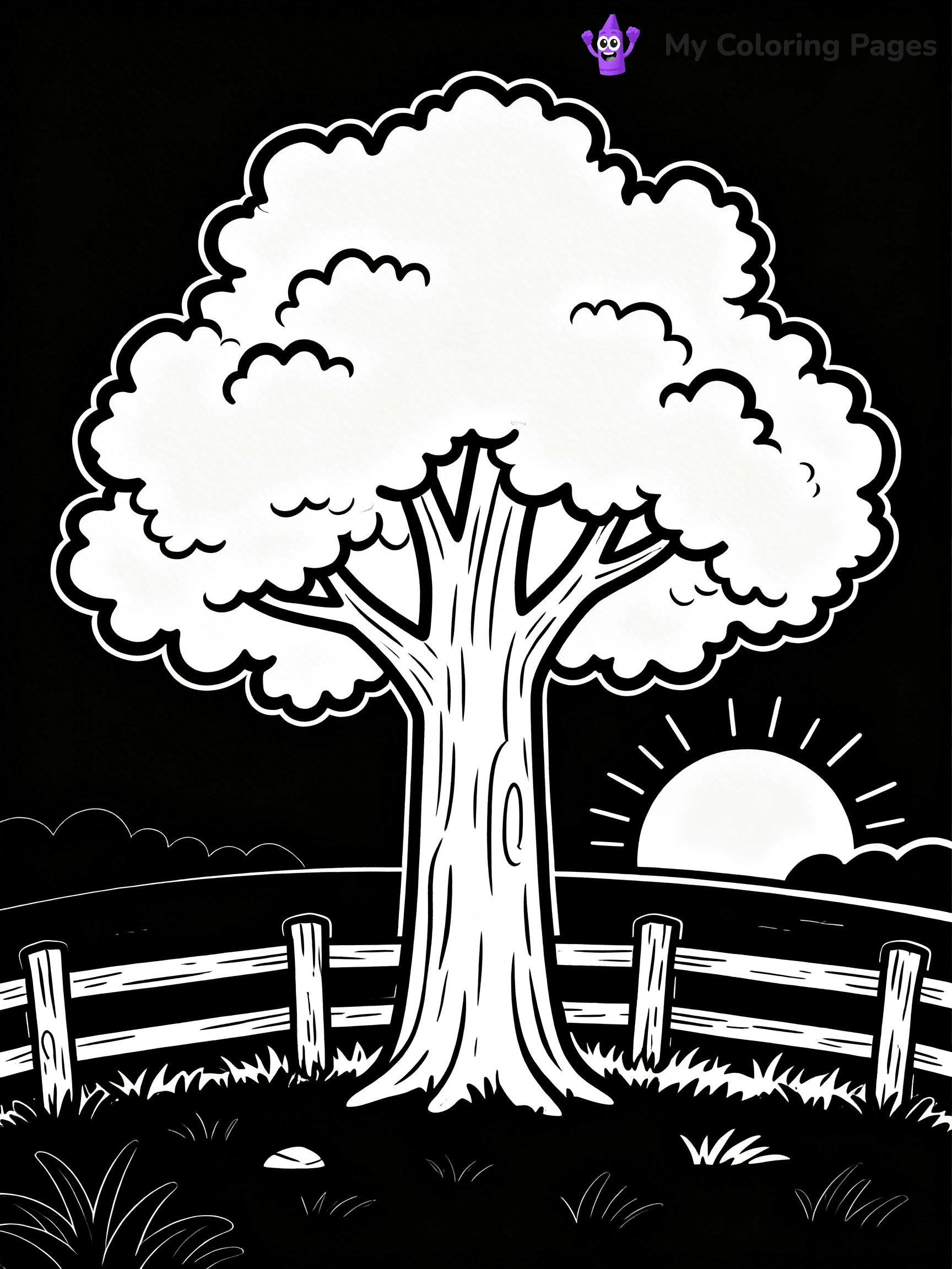 Oak Tree Coloring Pages - 19