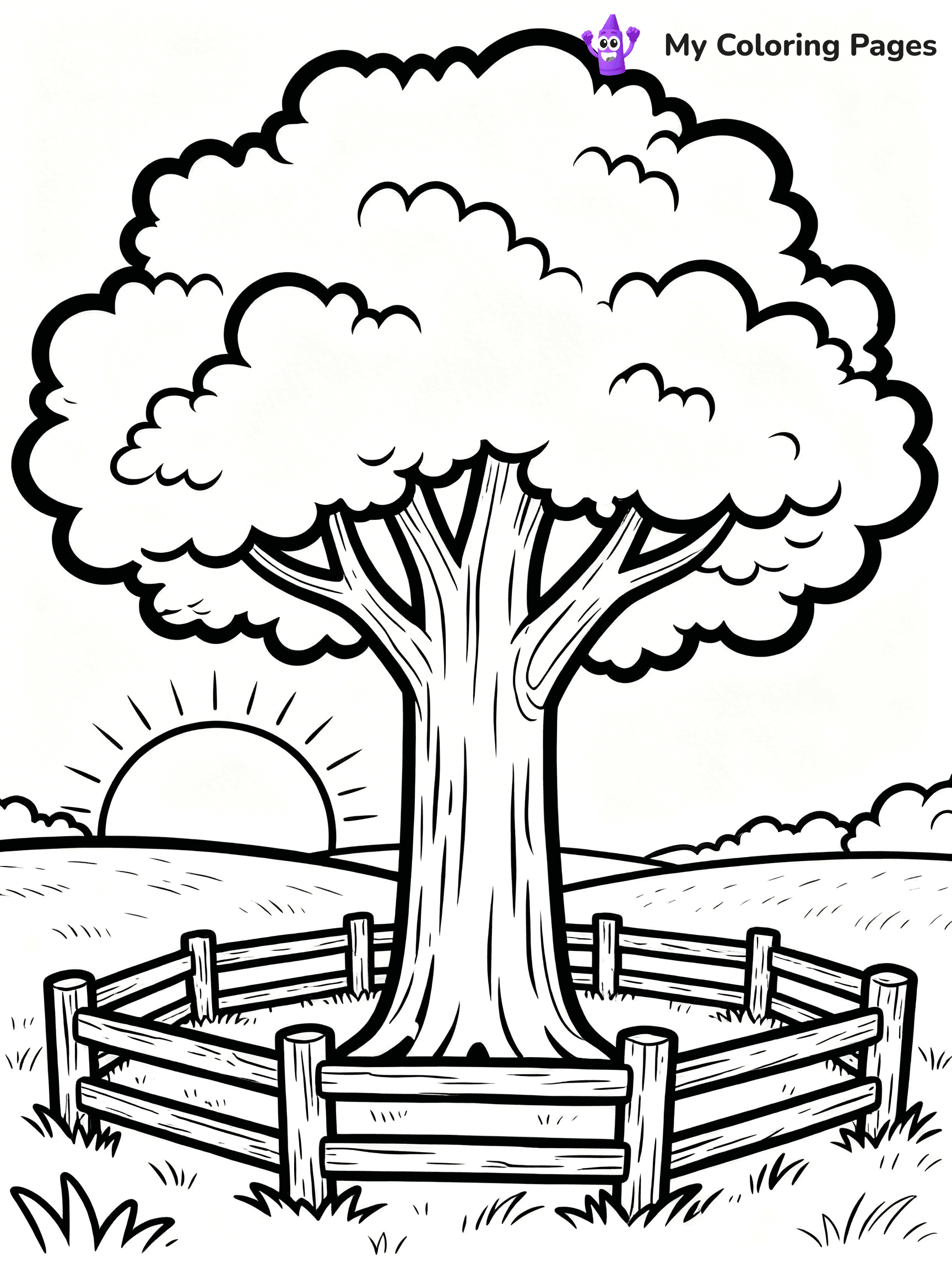 Oak Tree Coloring Pages - 18