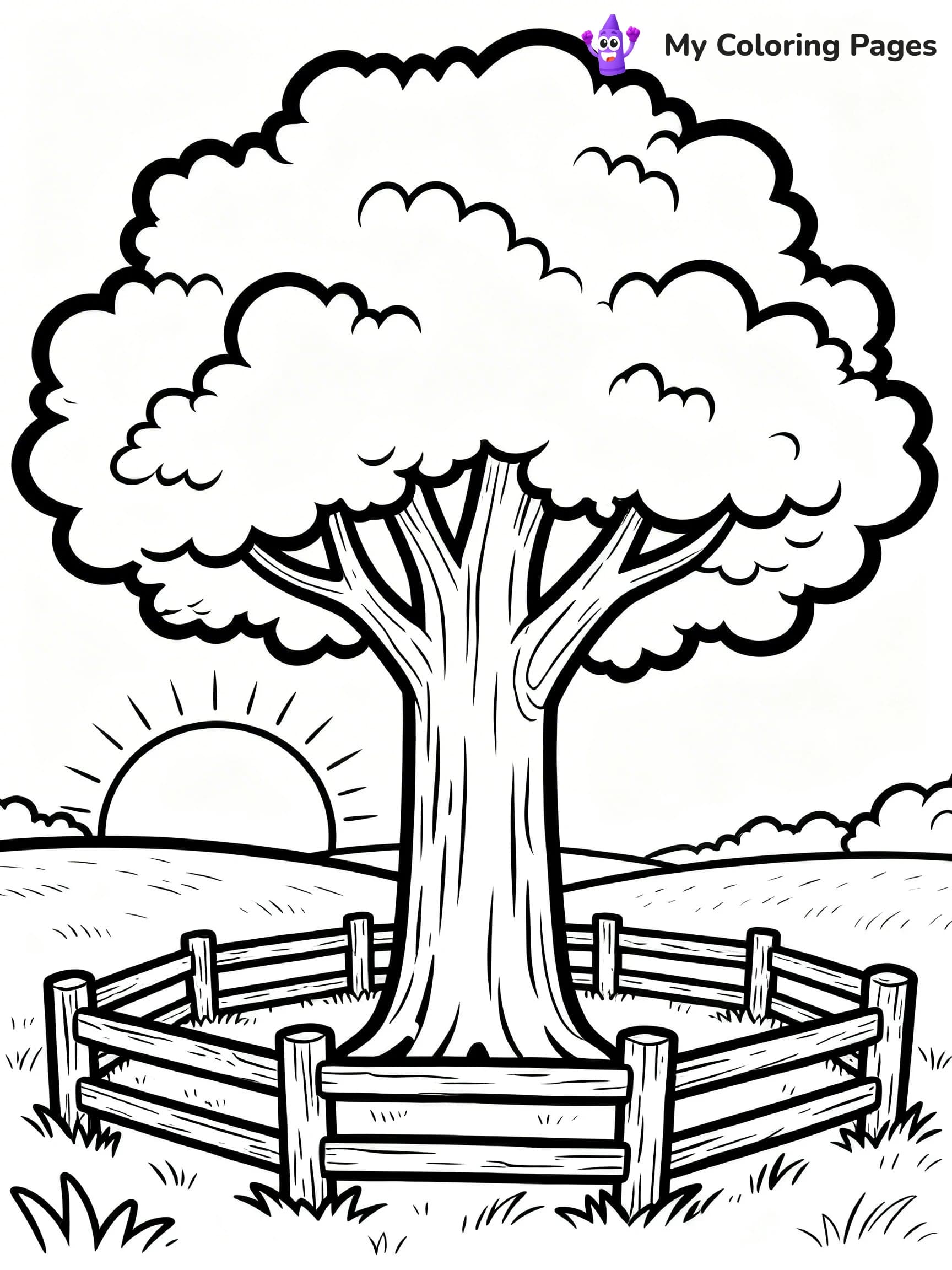 Oak Tree Coloring Pages - 18