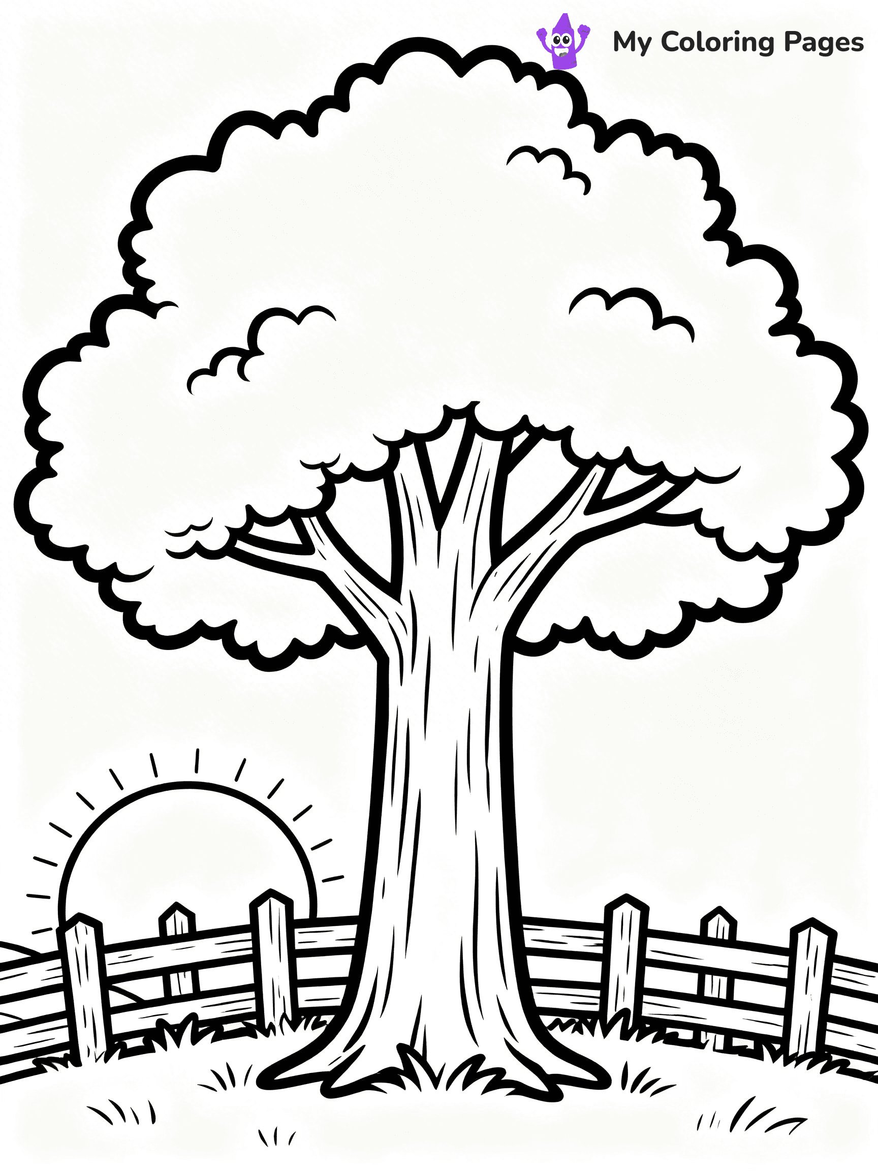 Oak Tree Coloring Pages - 17