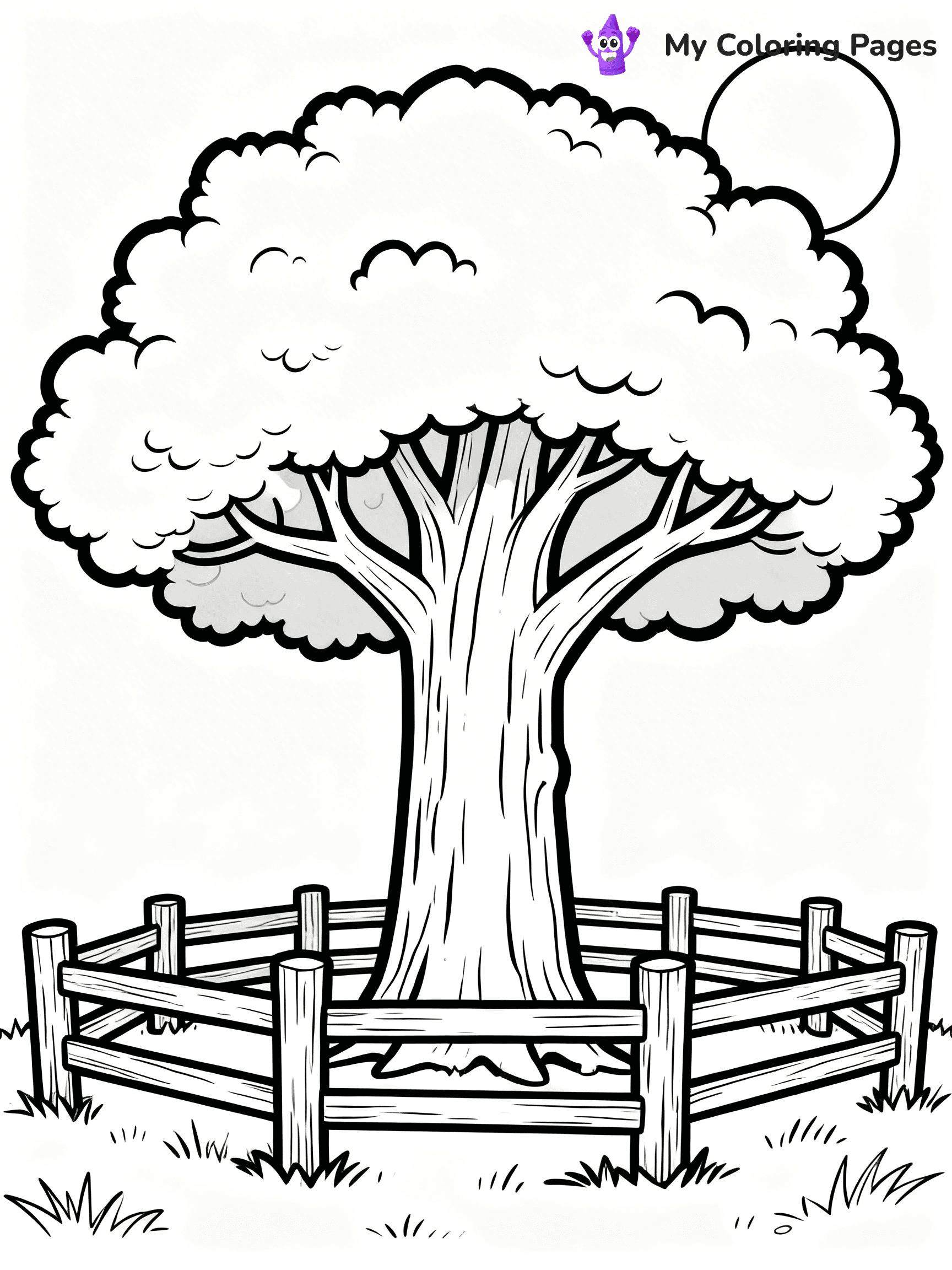 Oak Tree Coloring Pages - 16