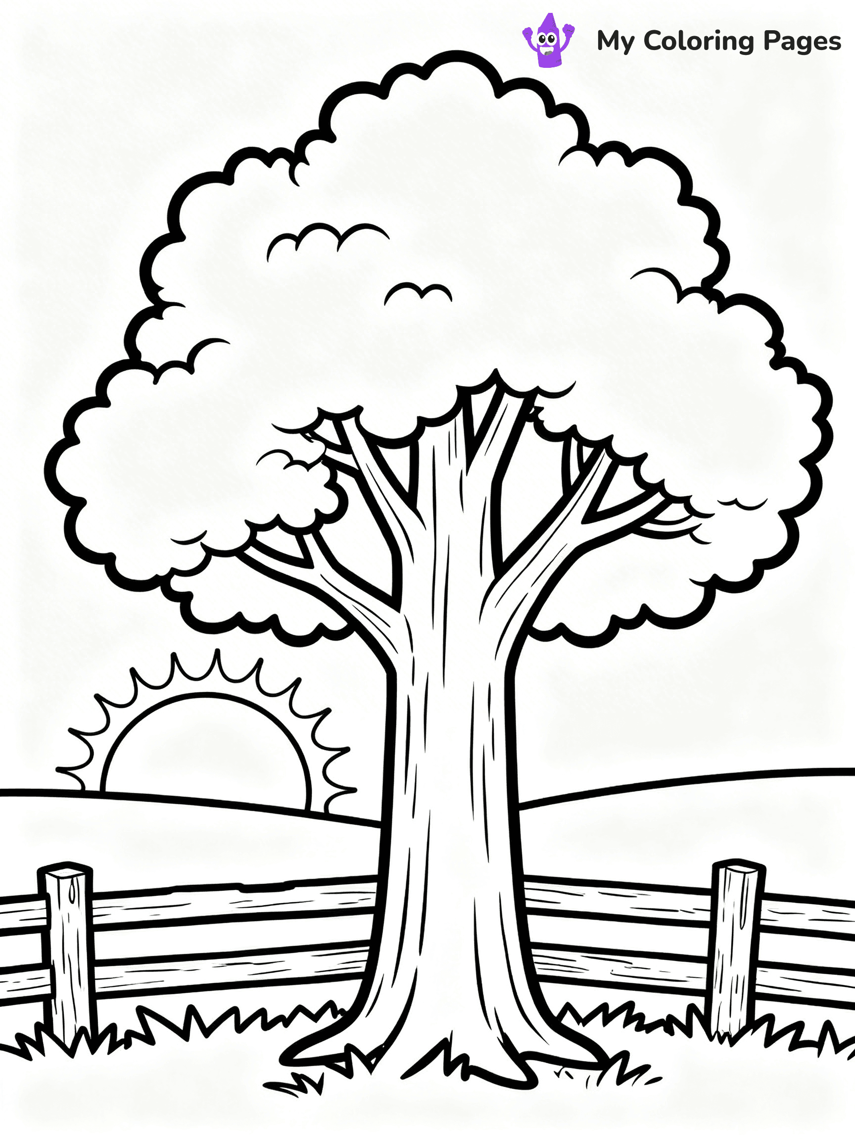 Oak Tree Coloring Pages - 15