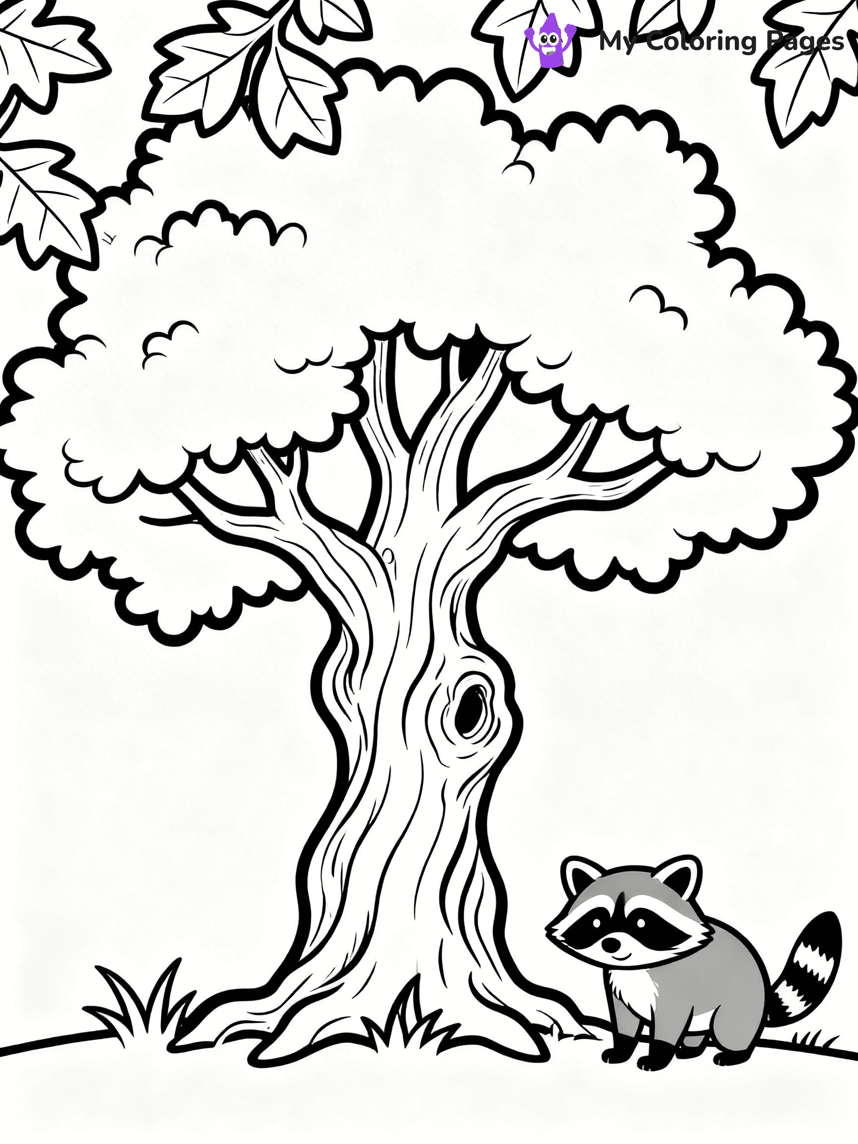 Oak Tree Coloring Pages - 13