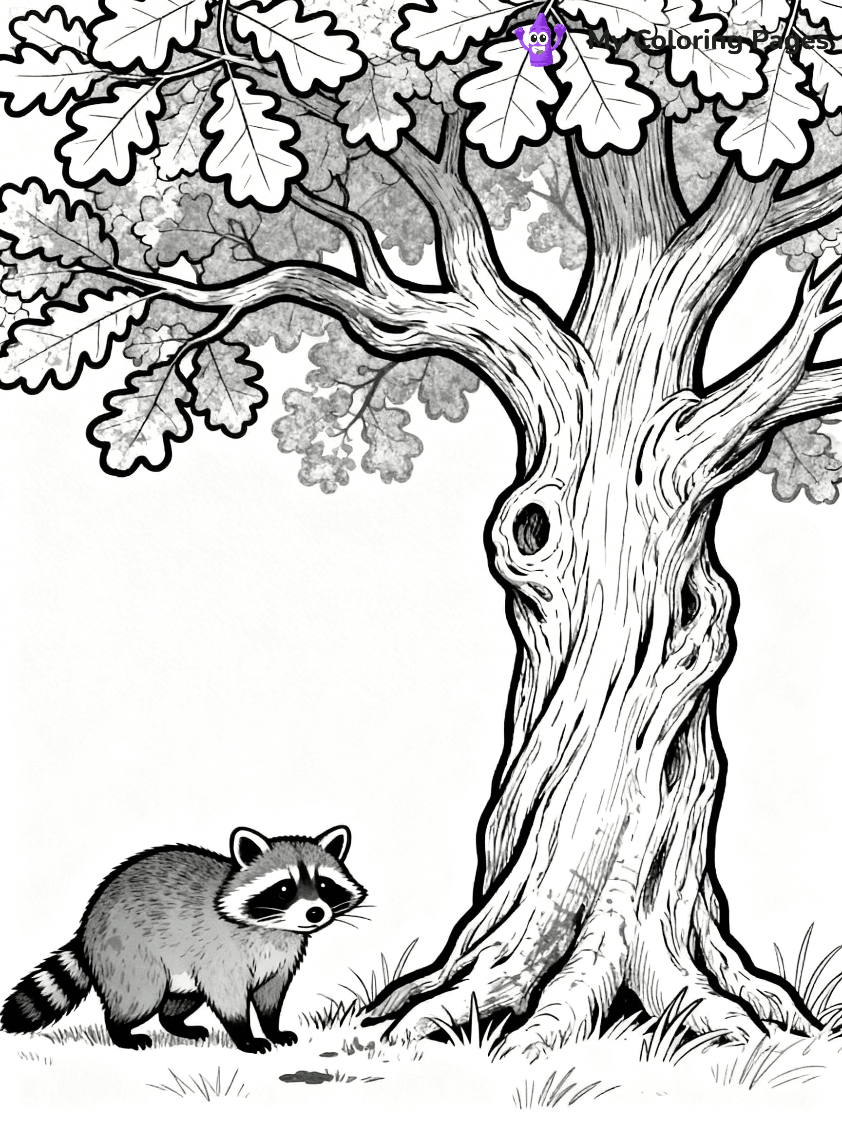 Oak Tree Coloring Pages - 12