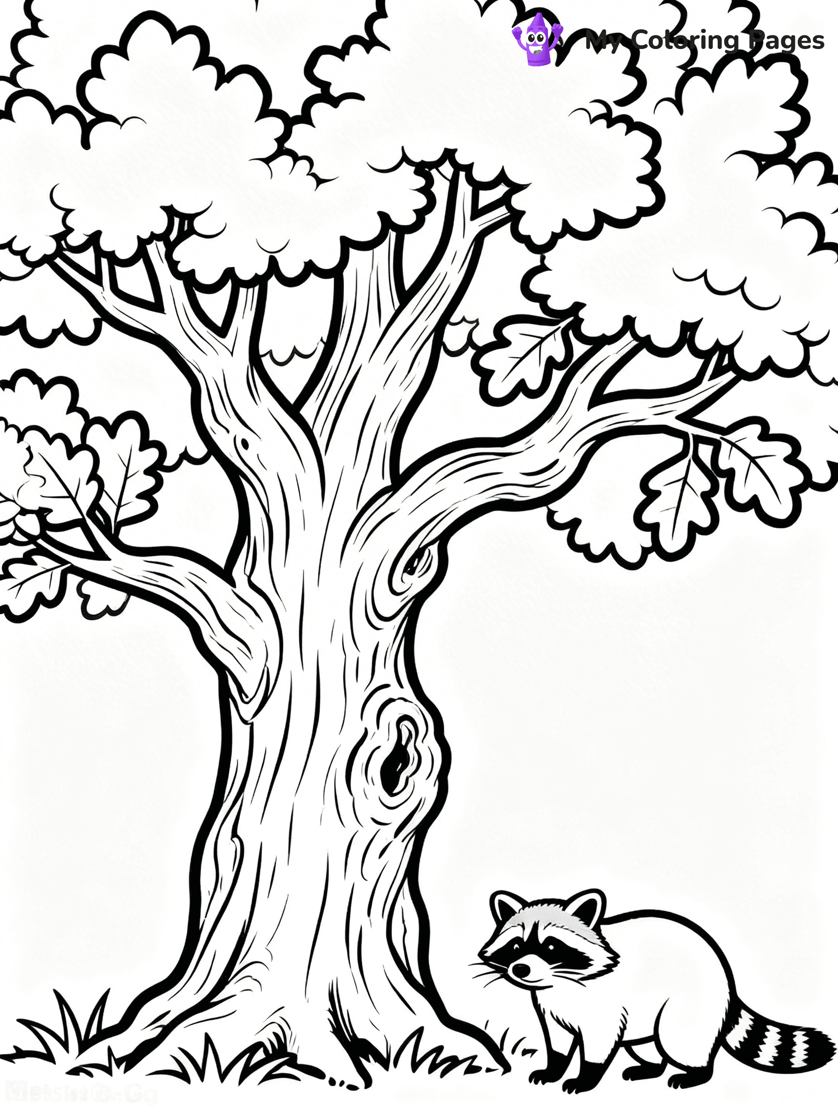 Oak Tree Coloring Pages - 11