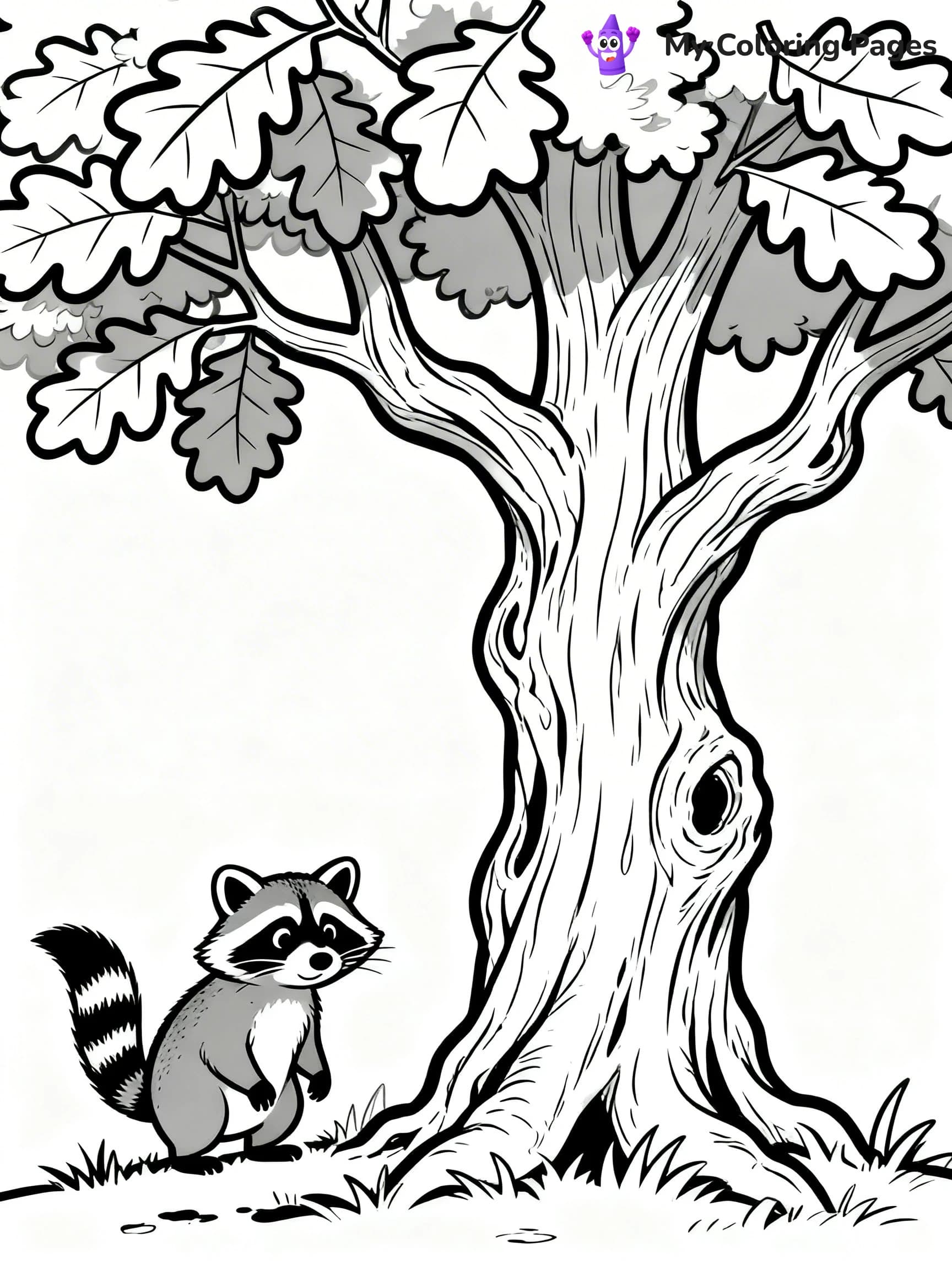 Oak Tree Coloring Pages - 9