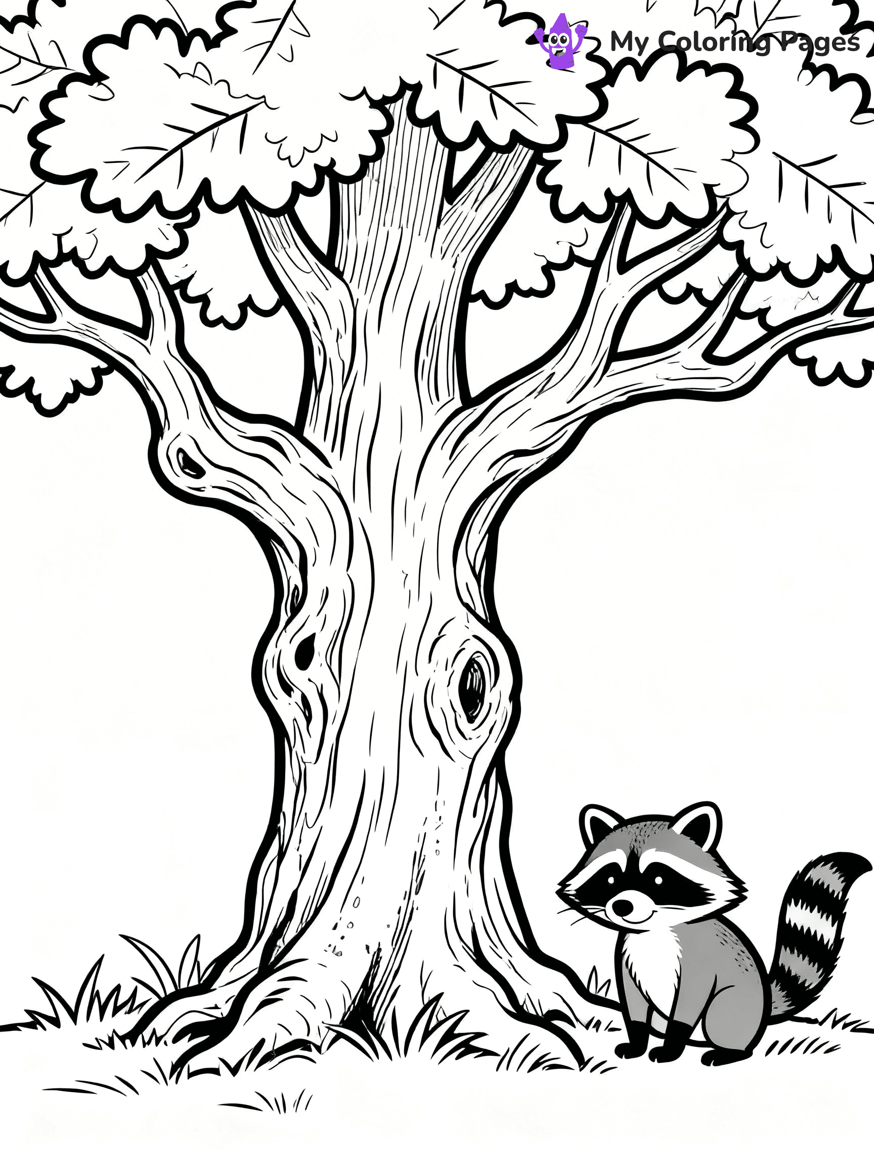 Oak Tree Coloring Pages - 8