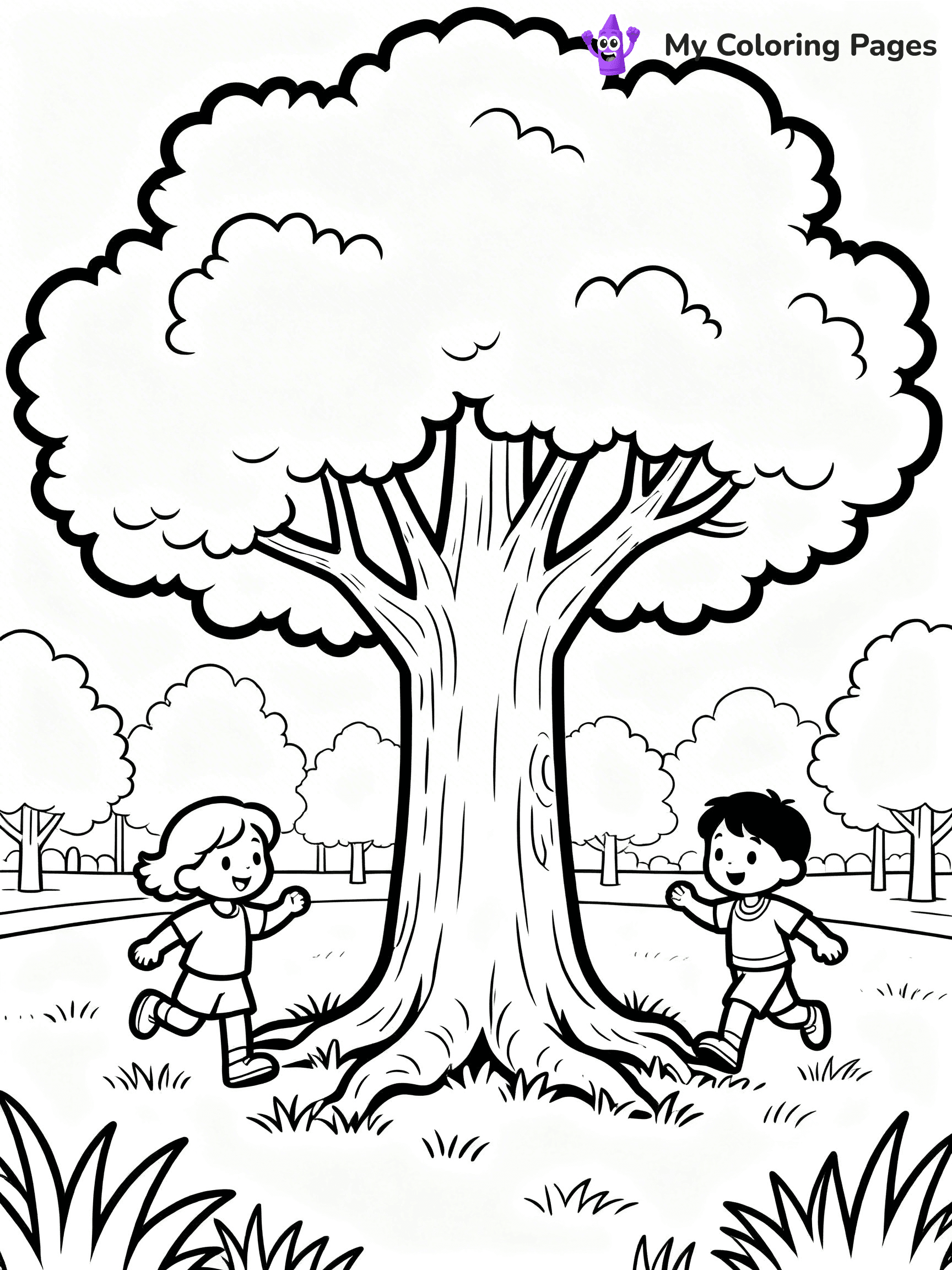 Oak Tree Coloring Pages - 7