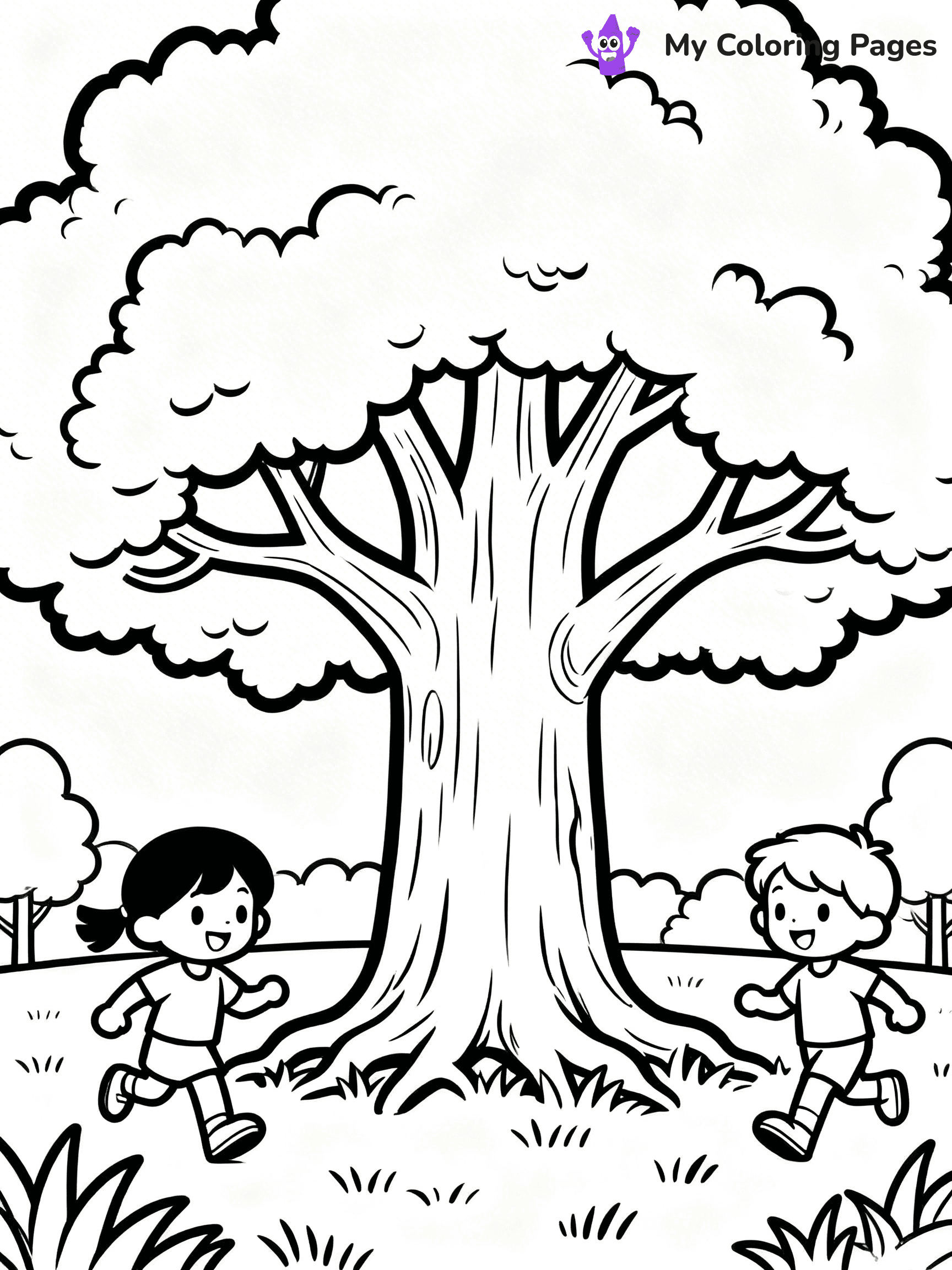 Oak Tree Coloring Pages - 5