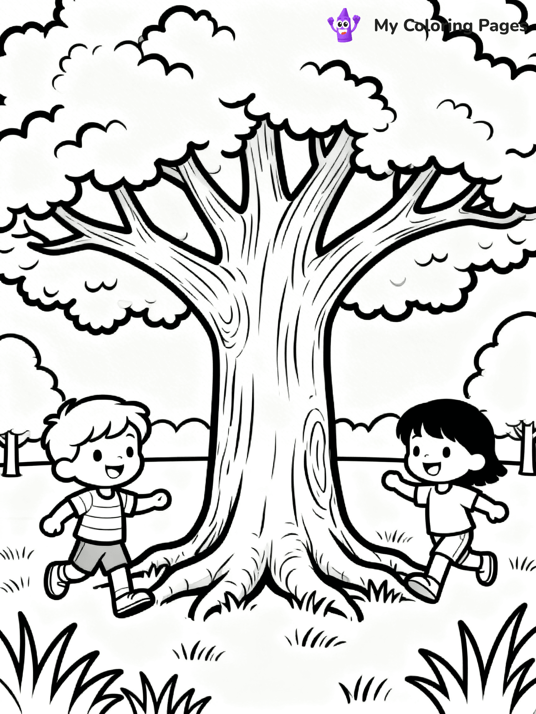 Oak Tree Coloring Pages - 2