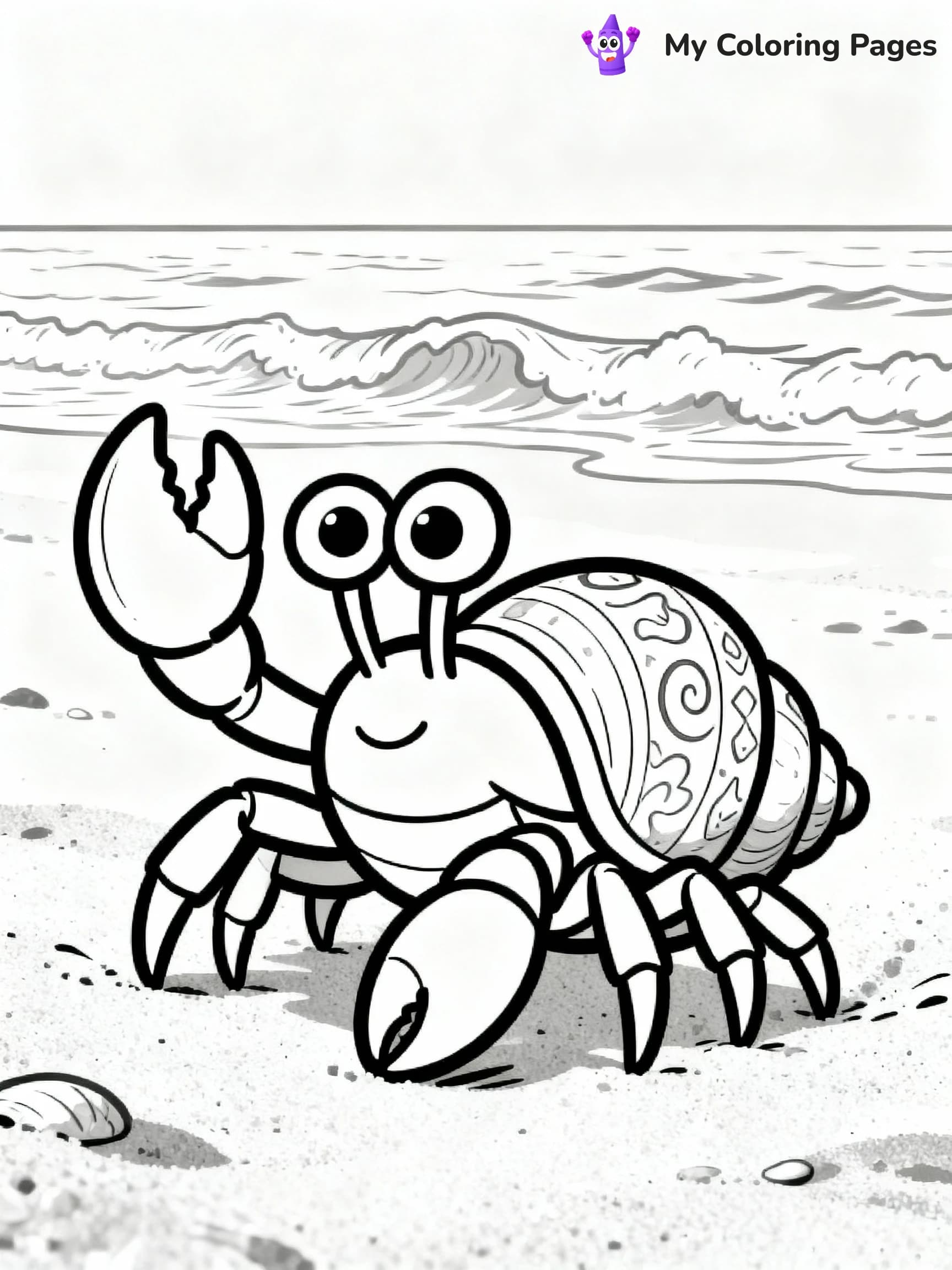 Hermit Crab Coloring Pages - 1