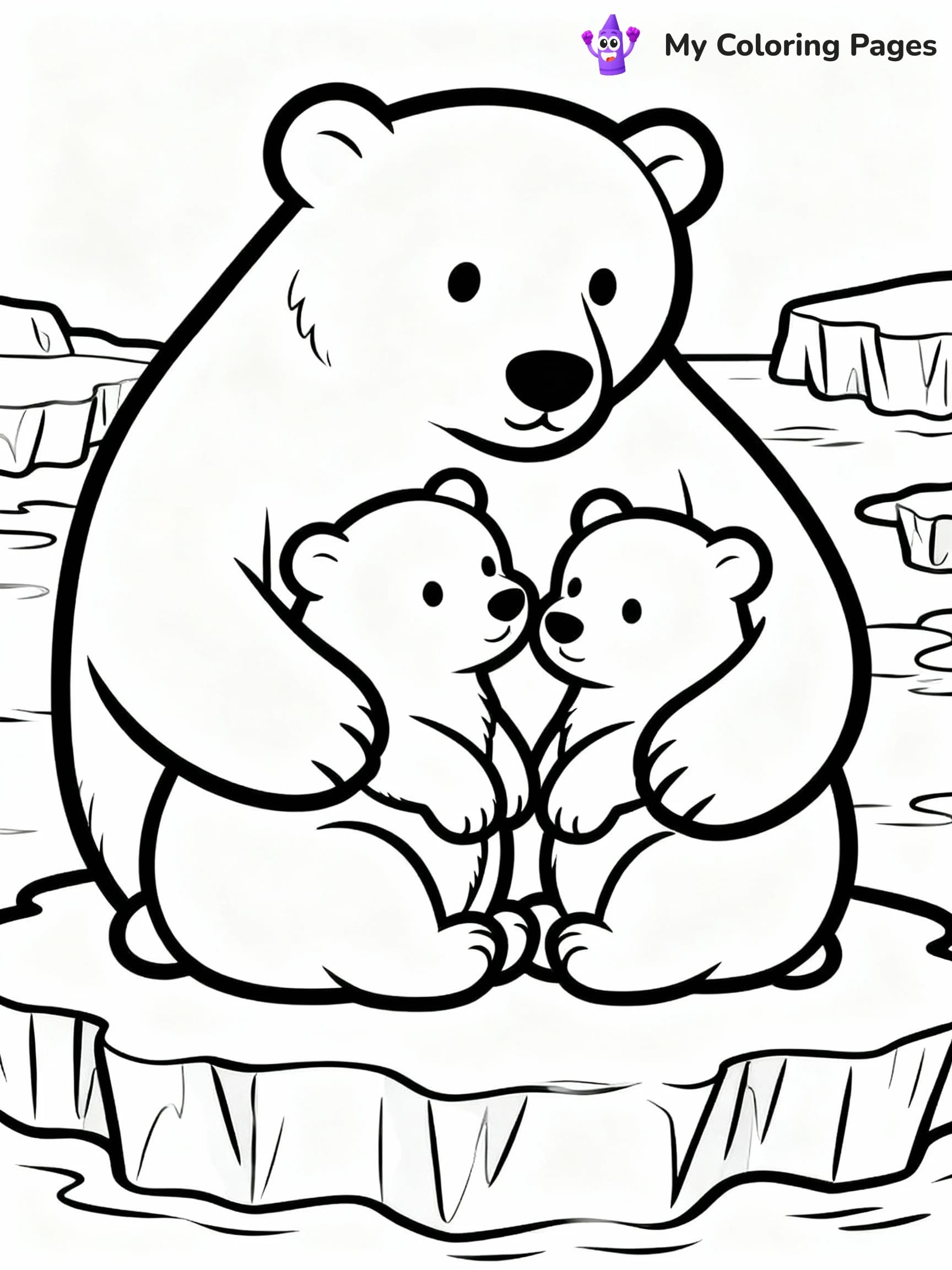 Polar Bear Coloring Pages - 24