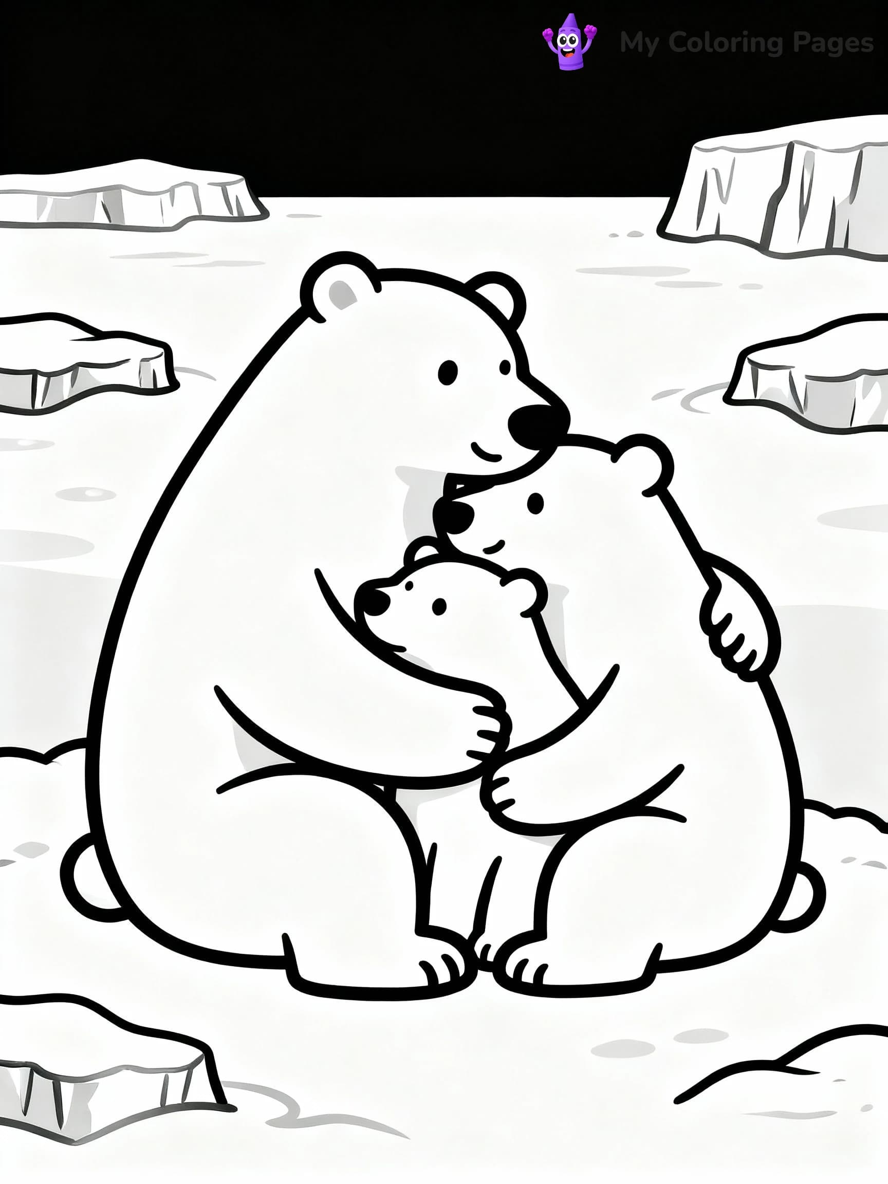 Polar Bear Coloring Pages - 23