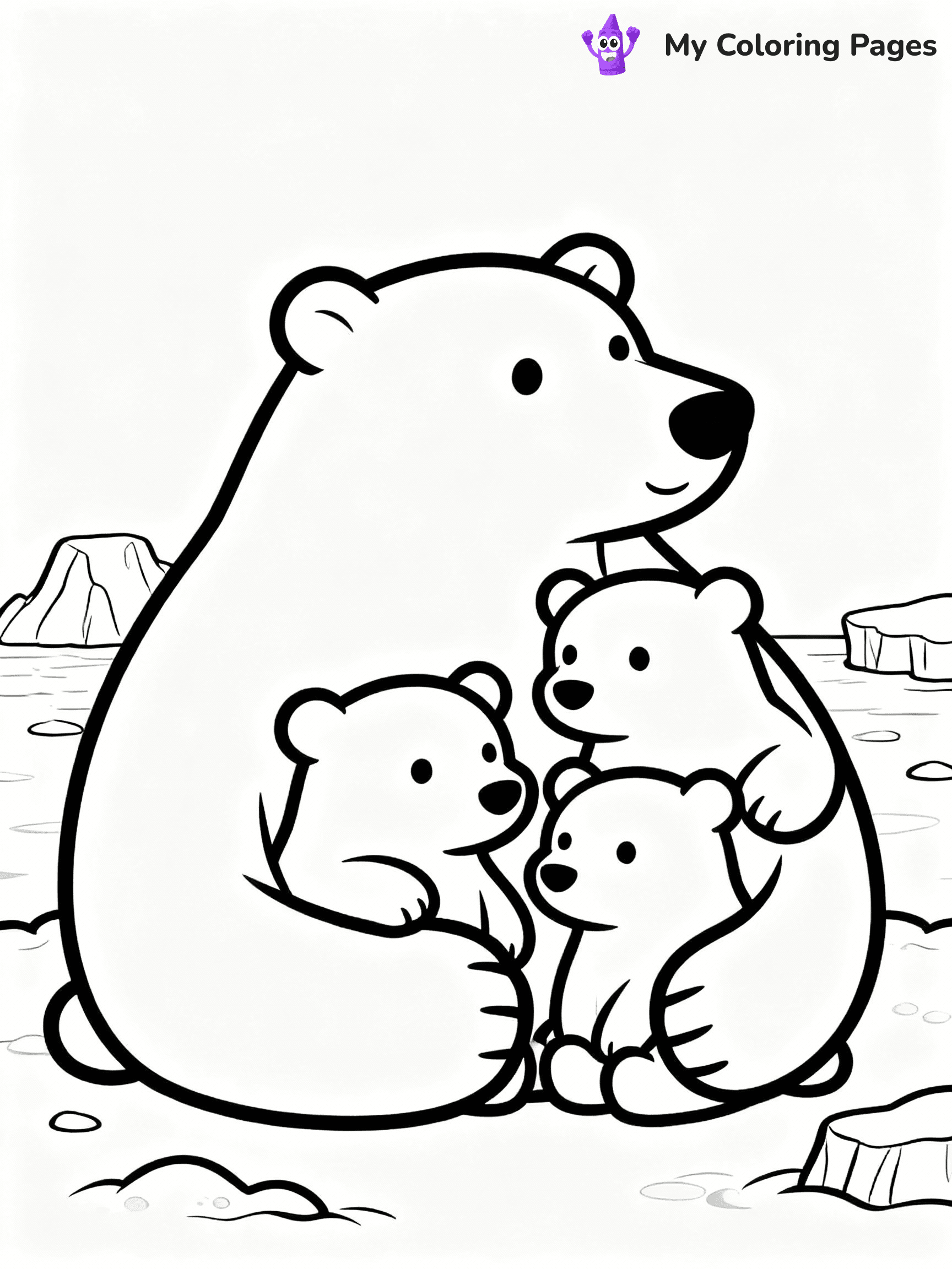 Polar Bear Coloring Pages - 22