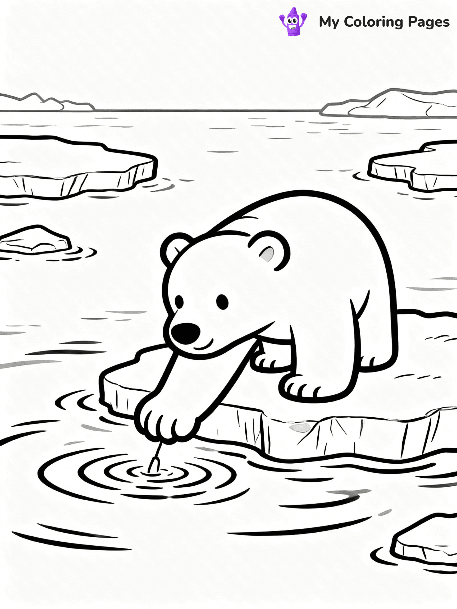 Polar Bear Coloring Pages - 17