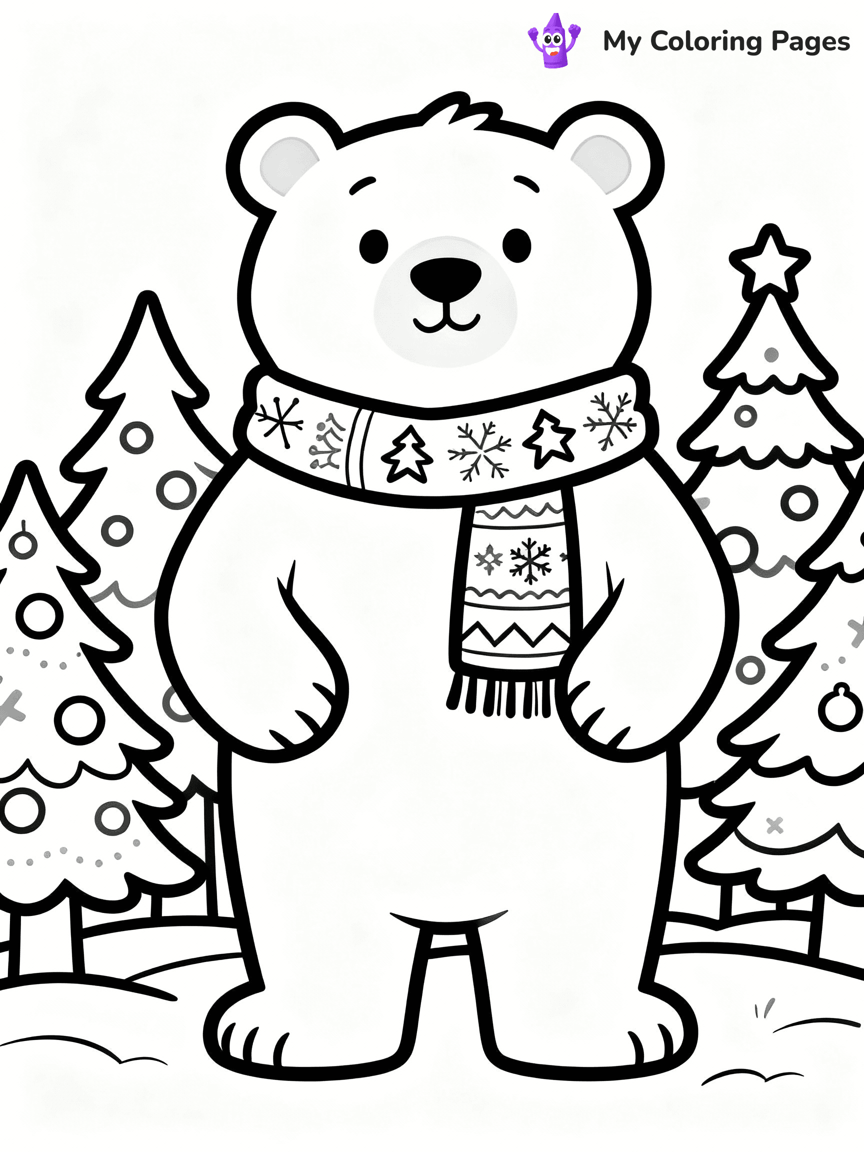 Polar Bear Coloring Pages - 12