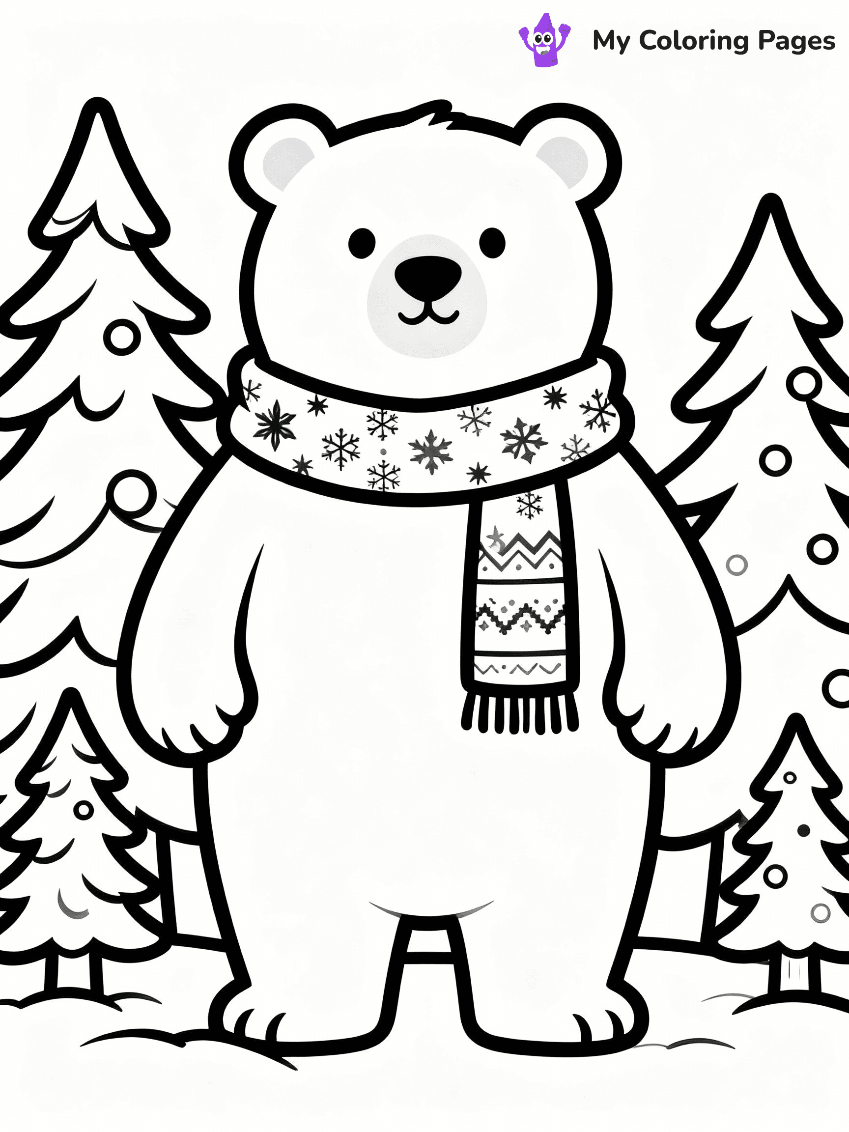 Polar Bear Coloring Pages - 11