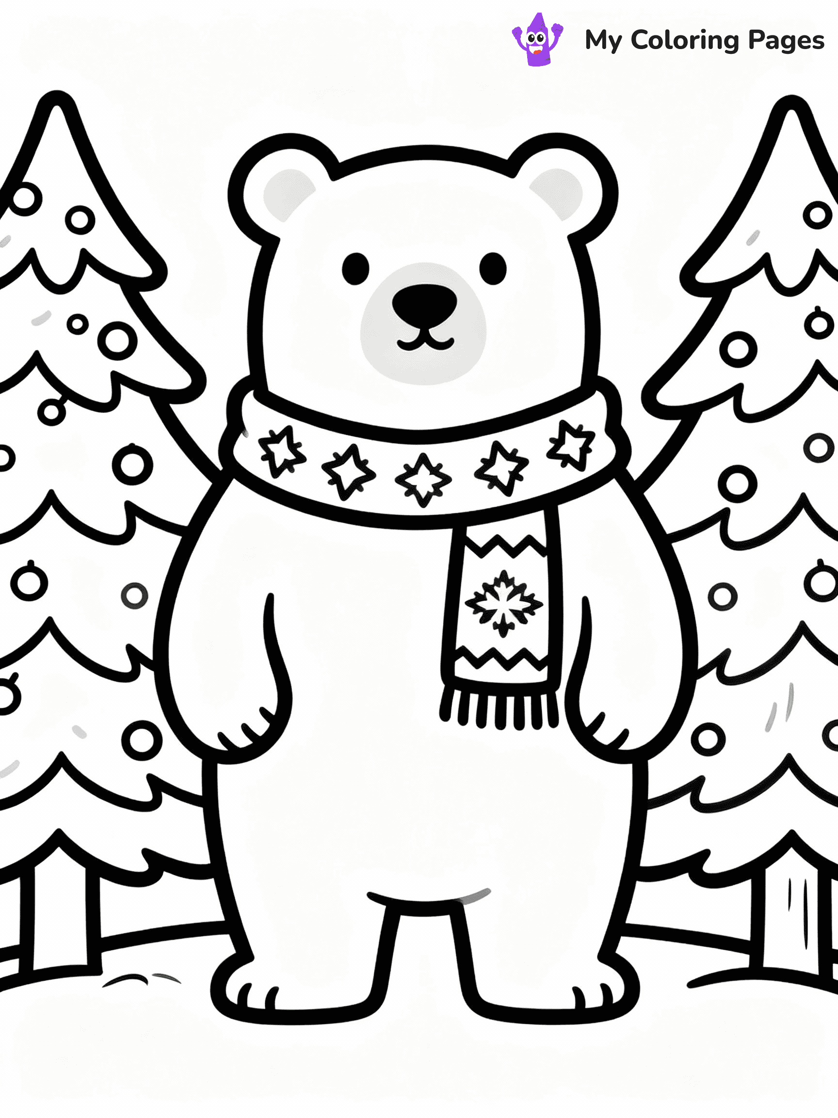 Polar Bear Coloring Pages - 9