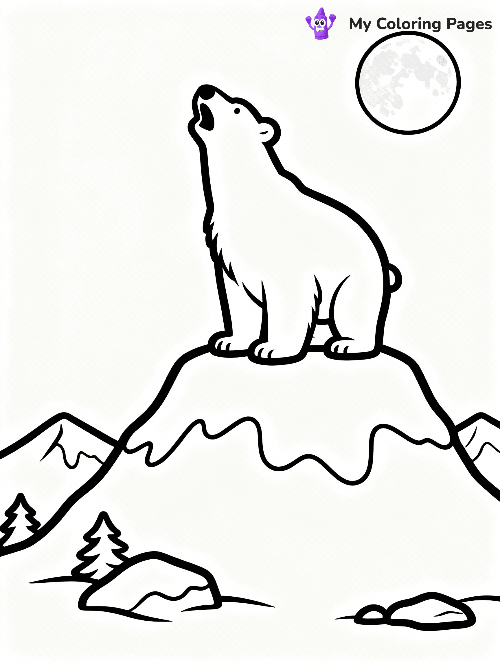 Polar Bear Coloring Pages - 7