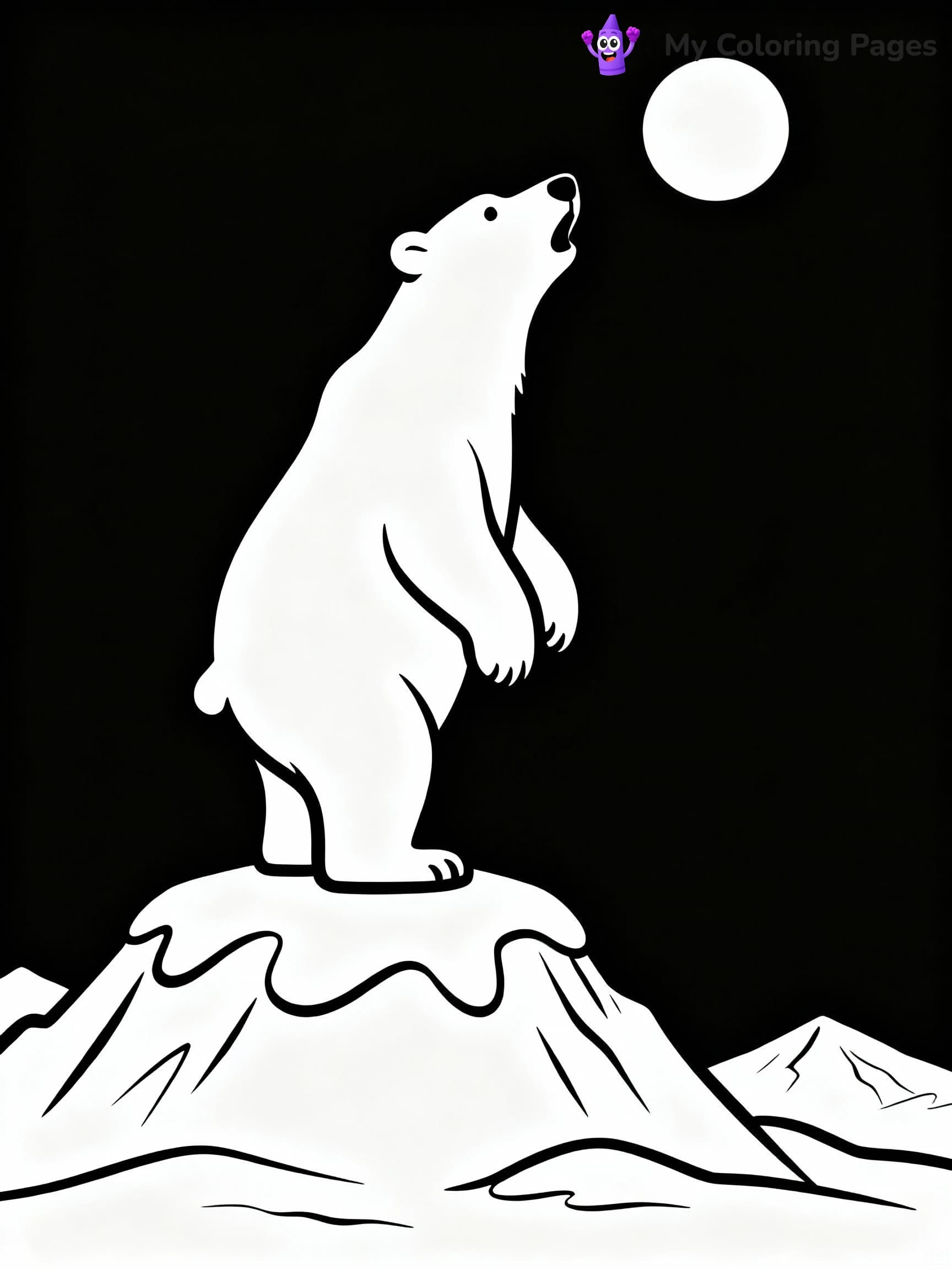 Polar Bear Coloring Pages - 6
