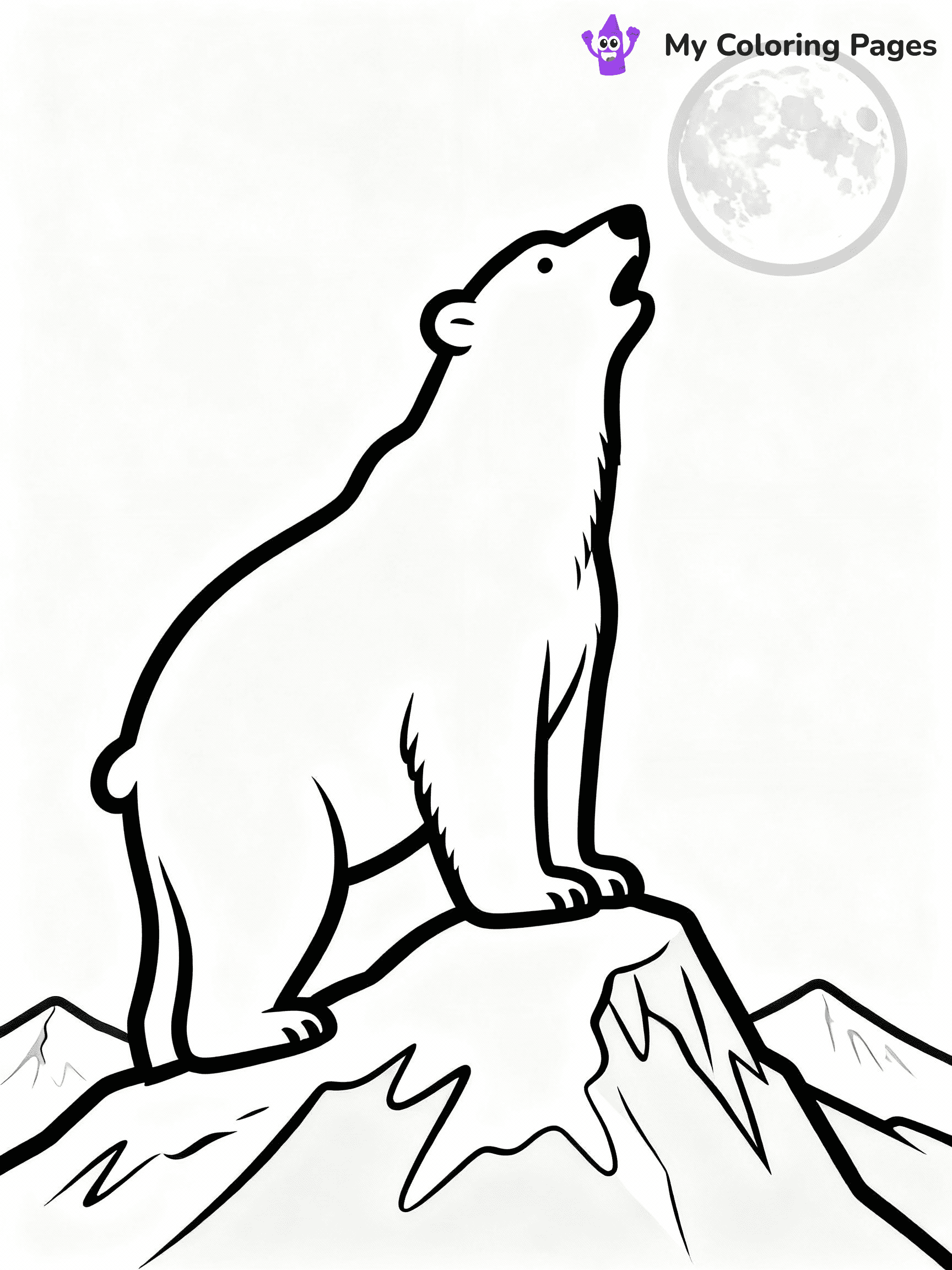 Polar Bear Coloring Pages - 4