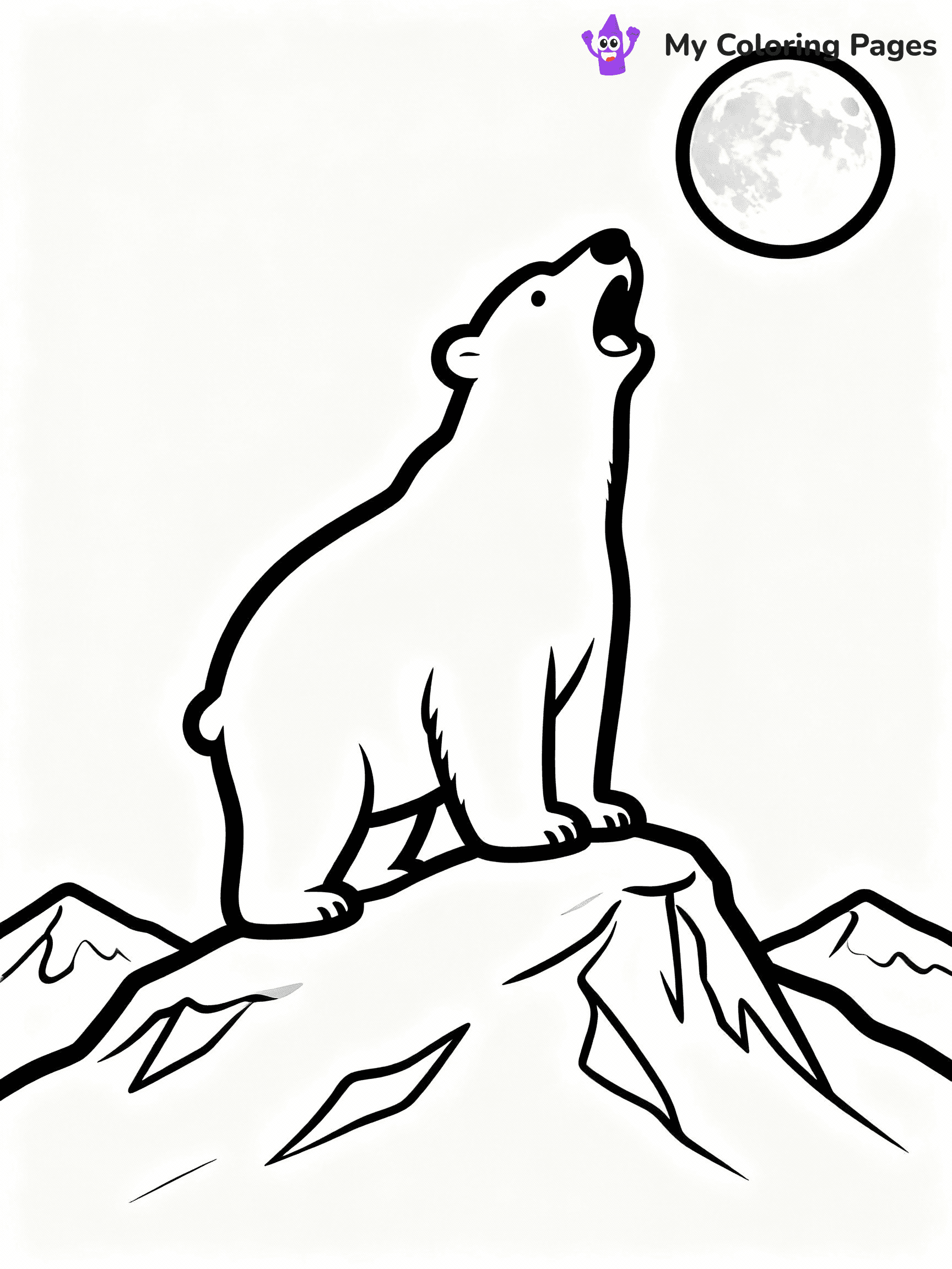 Polar Bear Coloring Pages - 2