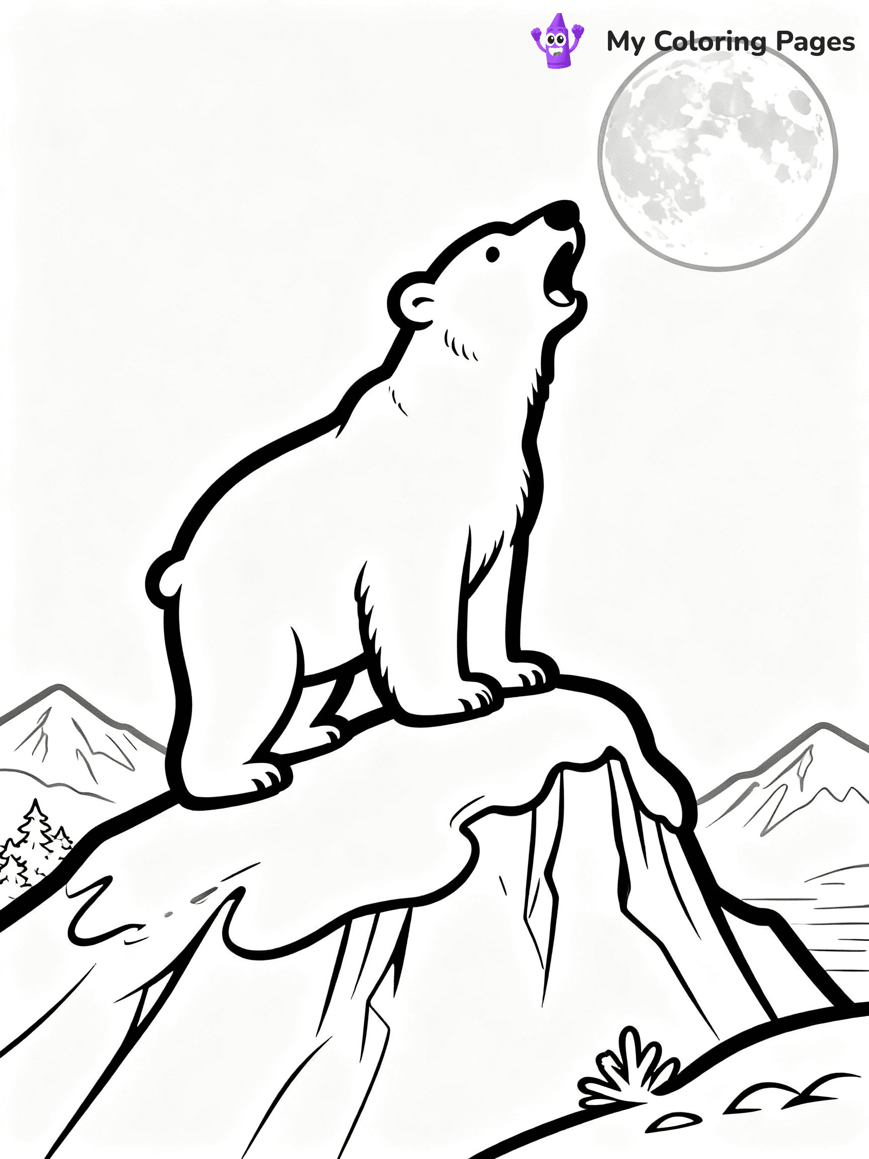 Polar Bear Coloring Pages - 1