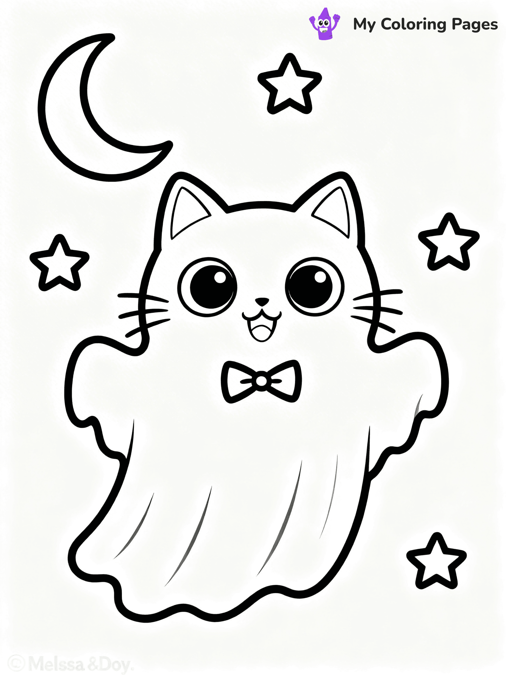 Halloween Coloring Pages Cat - 95