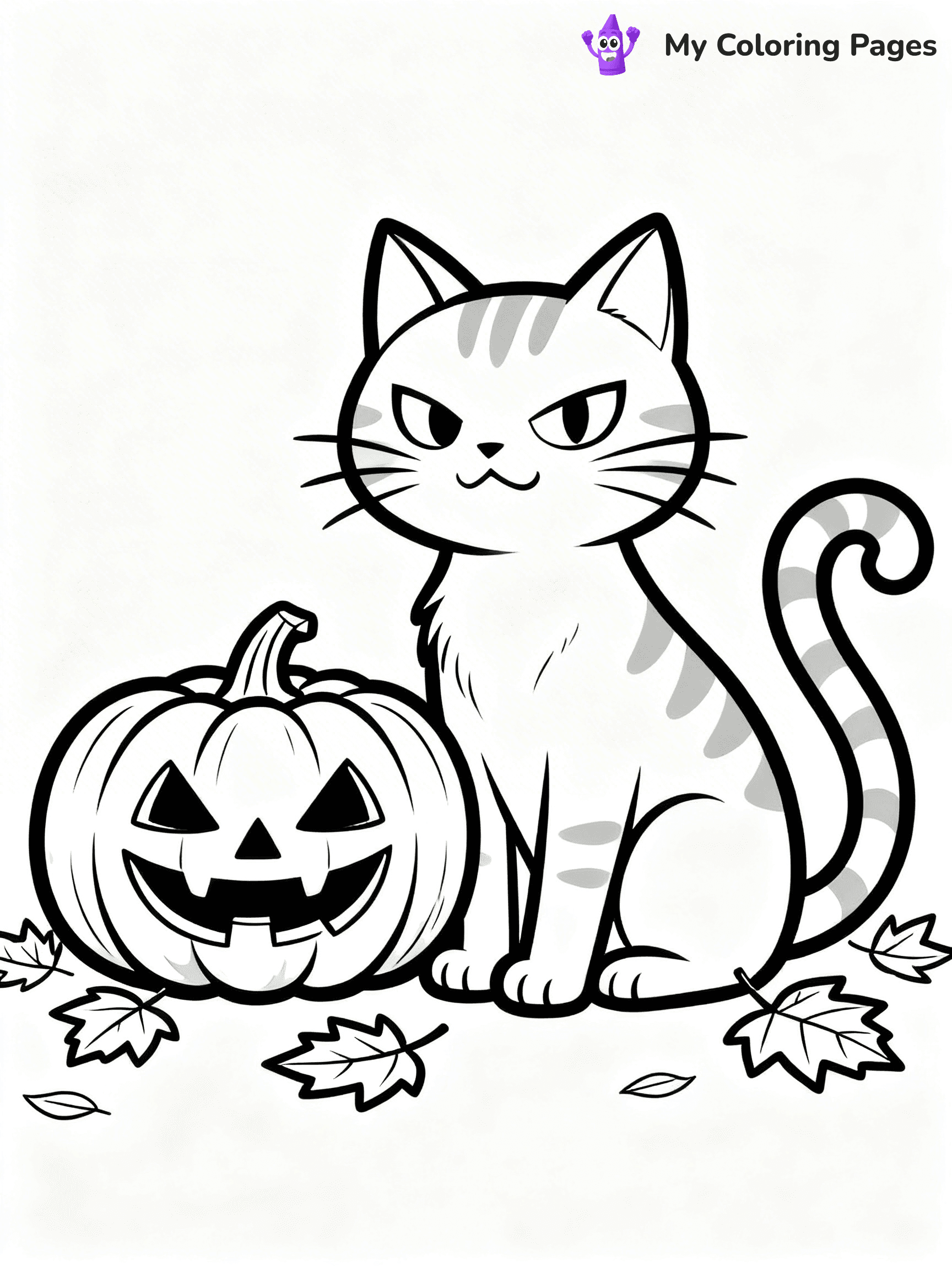 Halloween Coloring Pages Cat - 89