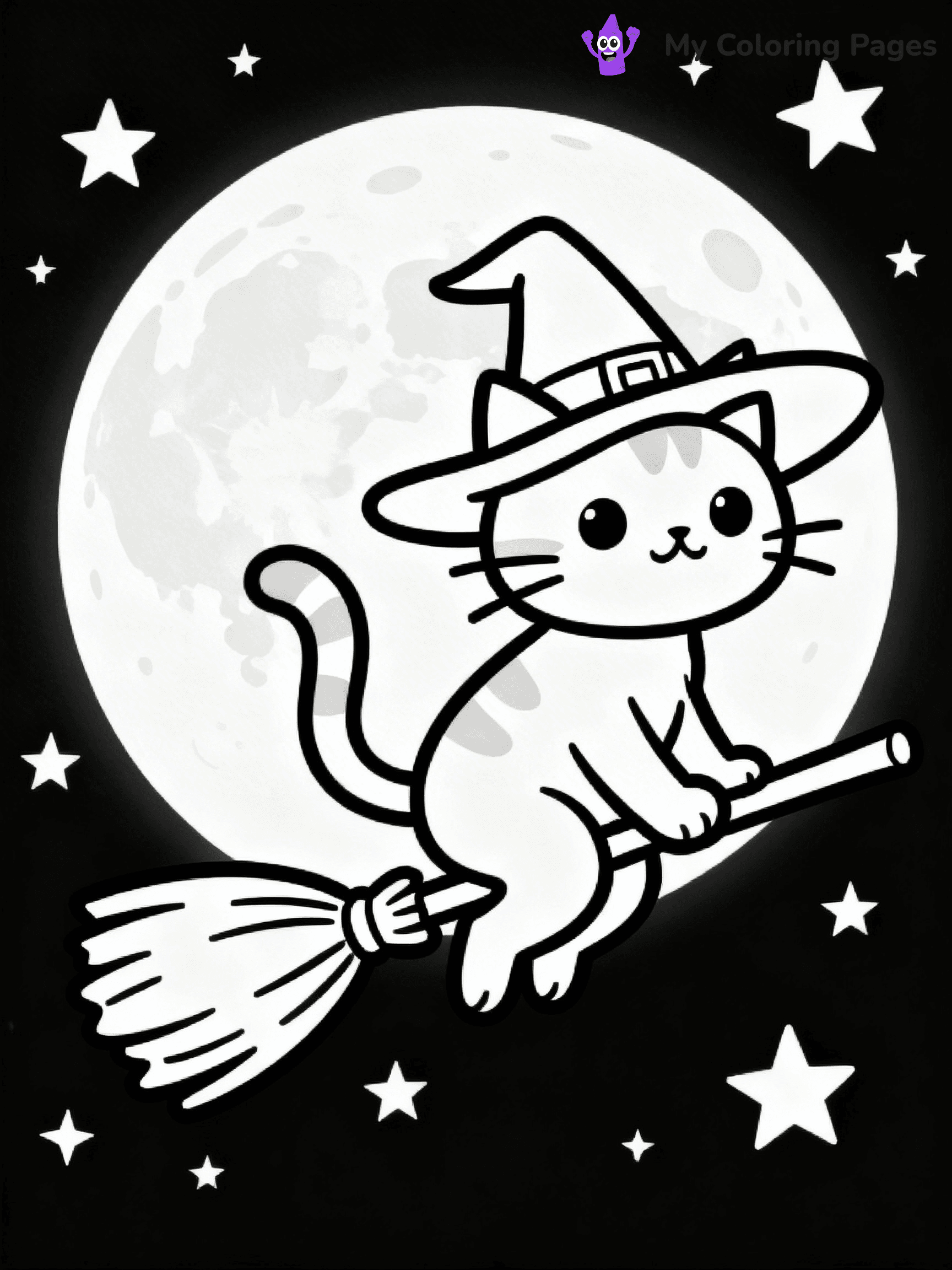 Halloween Coloring Pages Cat - 88