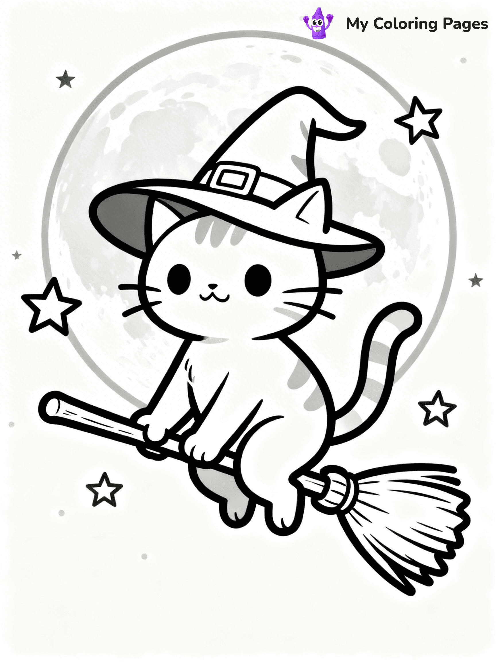 Halloween Coloring Pages Cat - 87