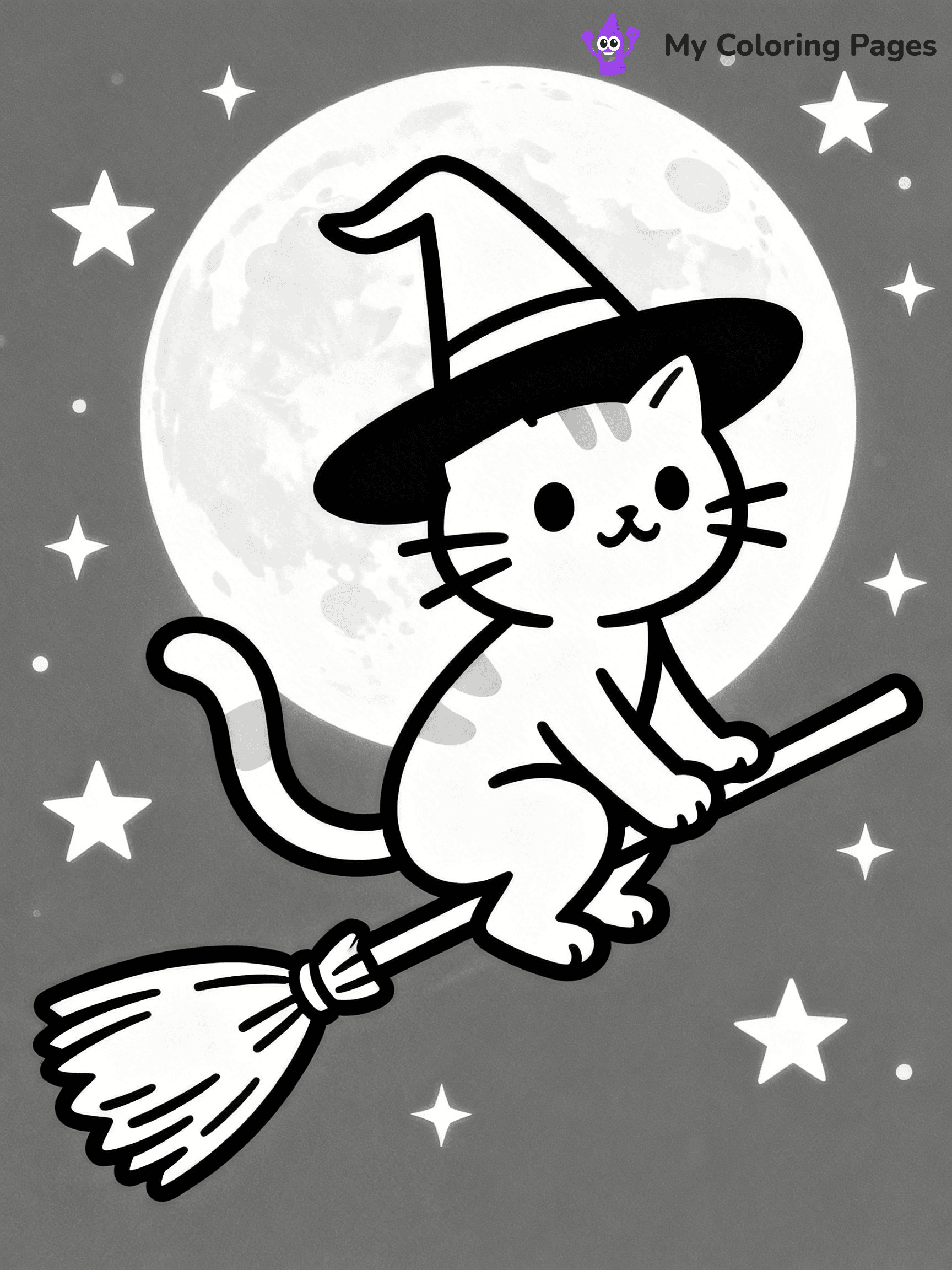 Halloween Coloring Pages Cat - 86