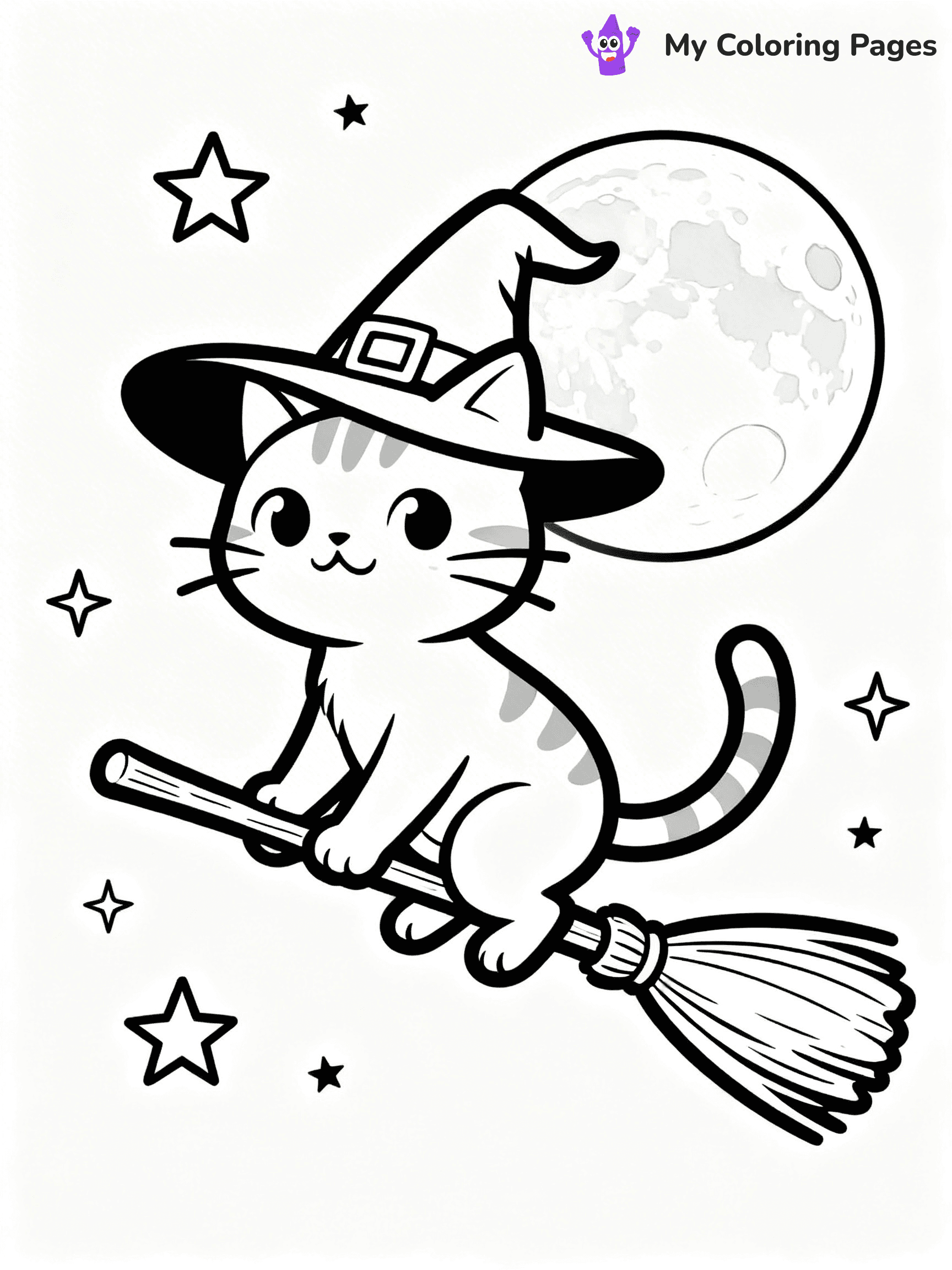 Halloween Coloring Pages Cat - 83